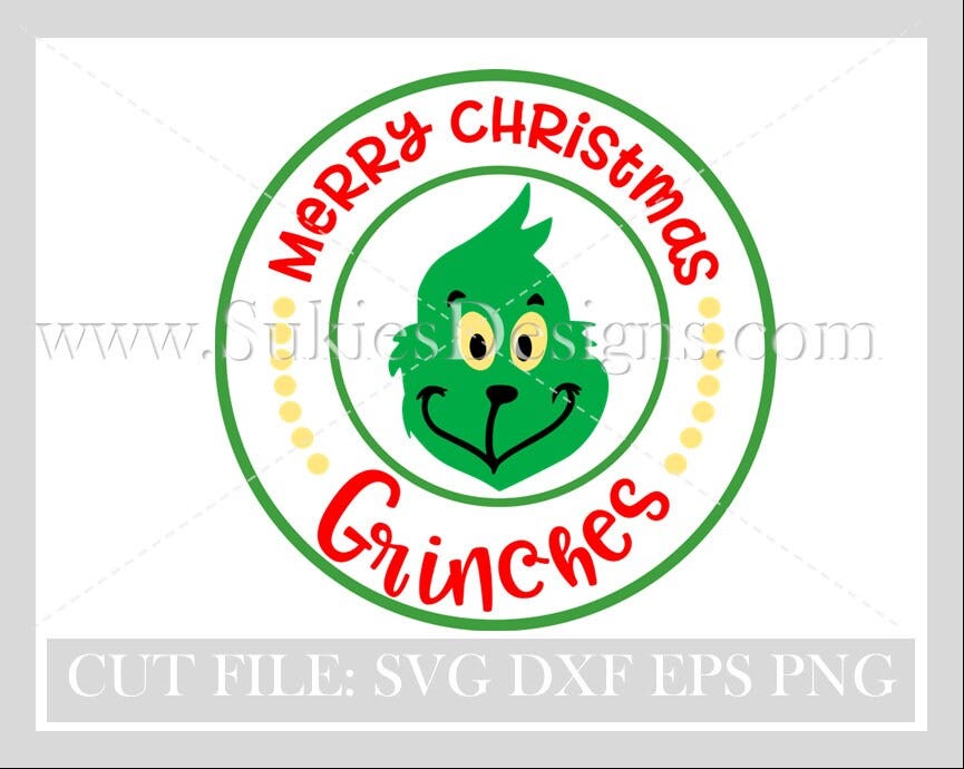 Merry Christmas Grinches SVG, DXF, PNG Files for cutting machines, Christmas svg designs, Christmas svg files, grinch svg,grinch face svg