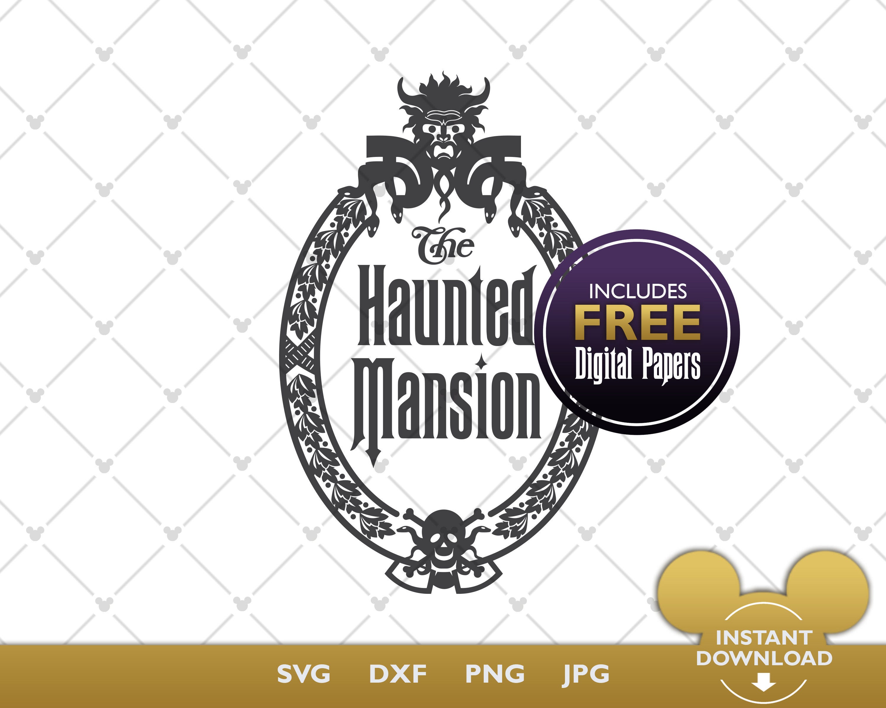 The Haunted Mansion Plaque SVG cutting file - Halloween - Cricut & Silhouette cutting file