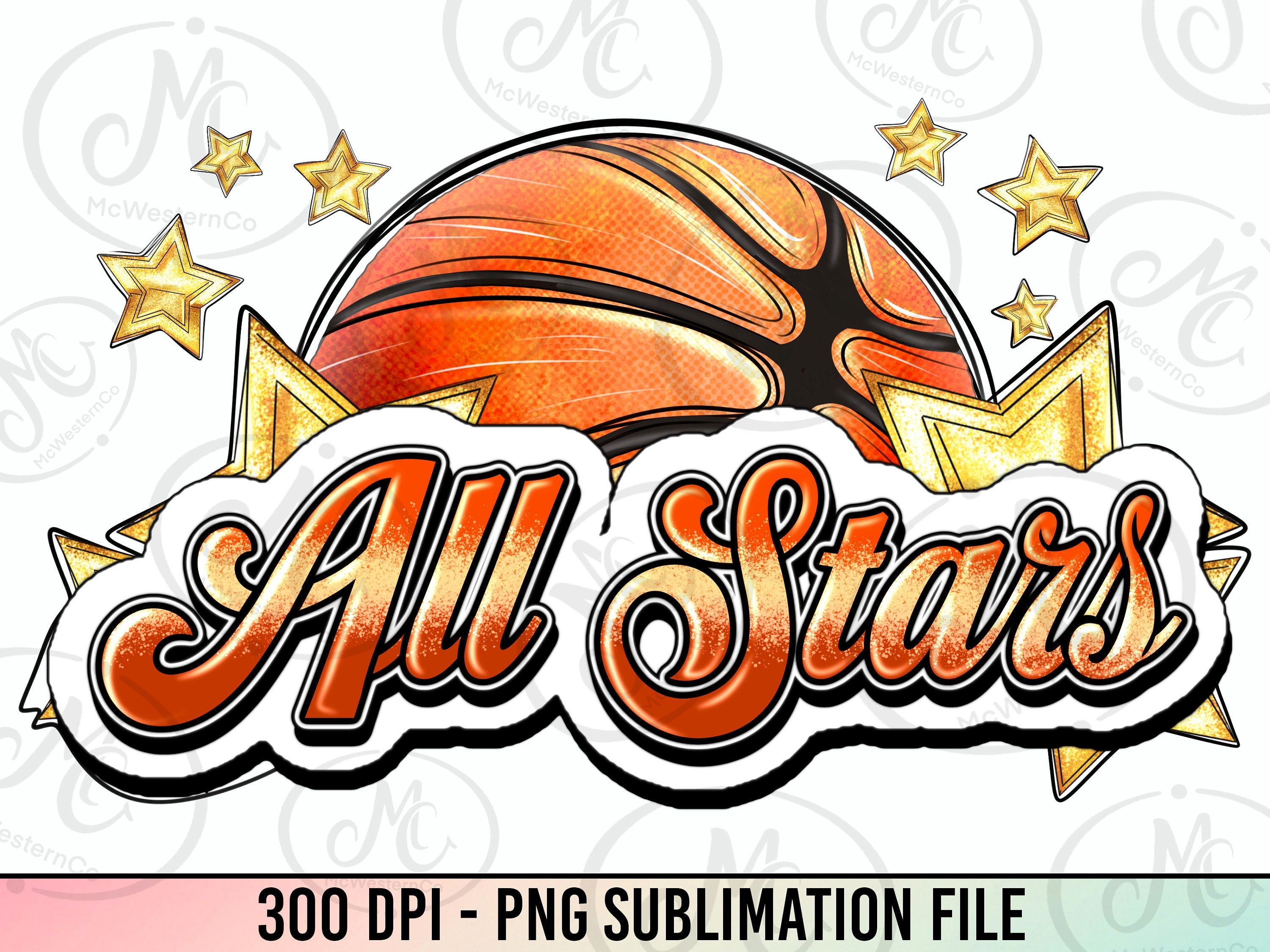 All Stars Basketball Png Sublimation Design, Basketball Team Png, Sport Png, Basketball png, Game day png,Basketball PNG,Sublimation Designs