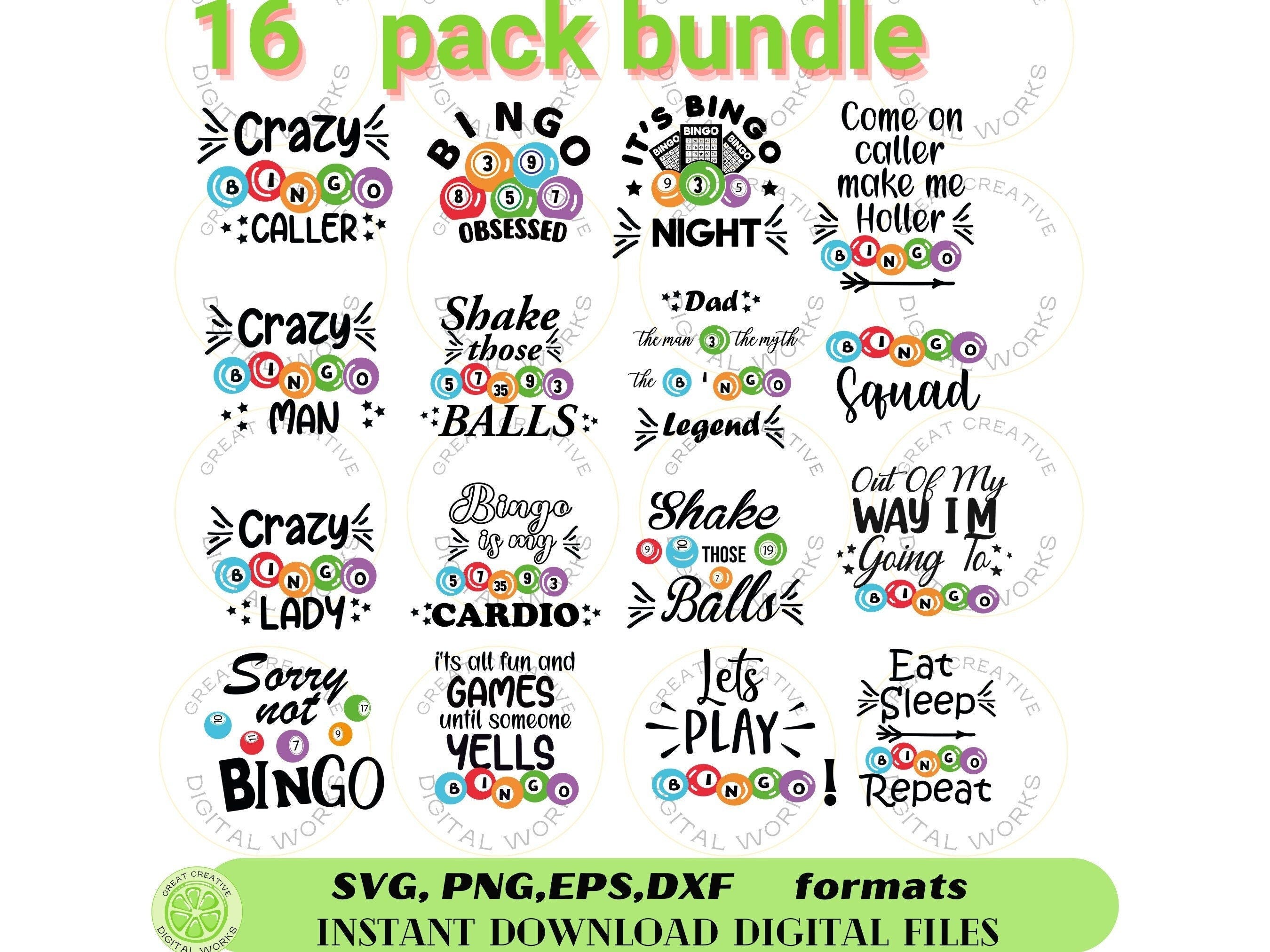 Bingo svg bundle, bingo png bundle, bingo shirt svg, bingo svg bundle for cricut, bingo svg,  bingo player svg, bingo and rolly svg