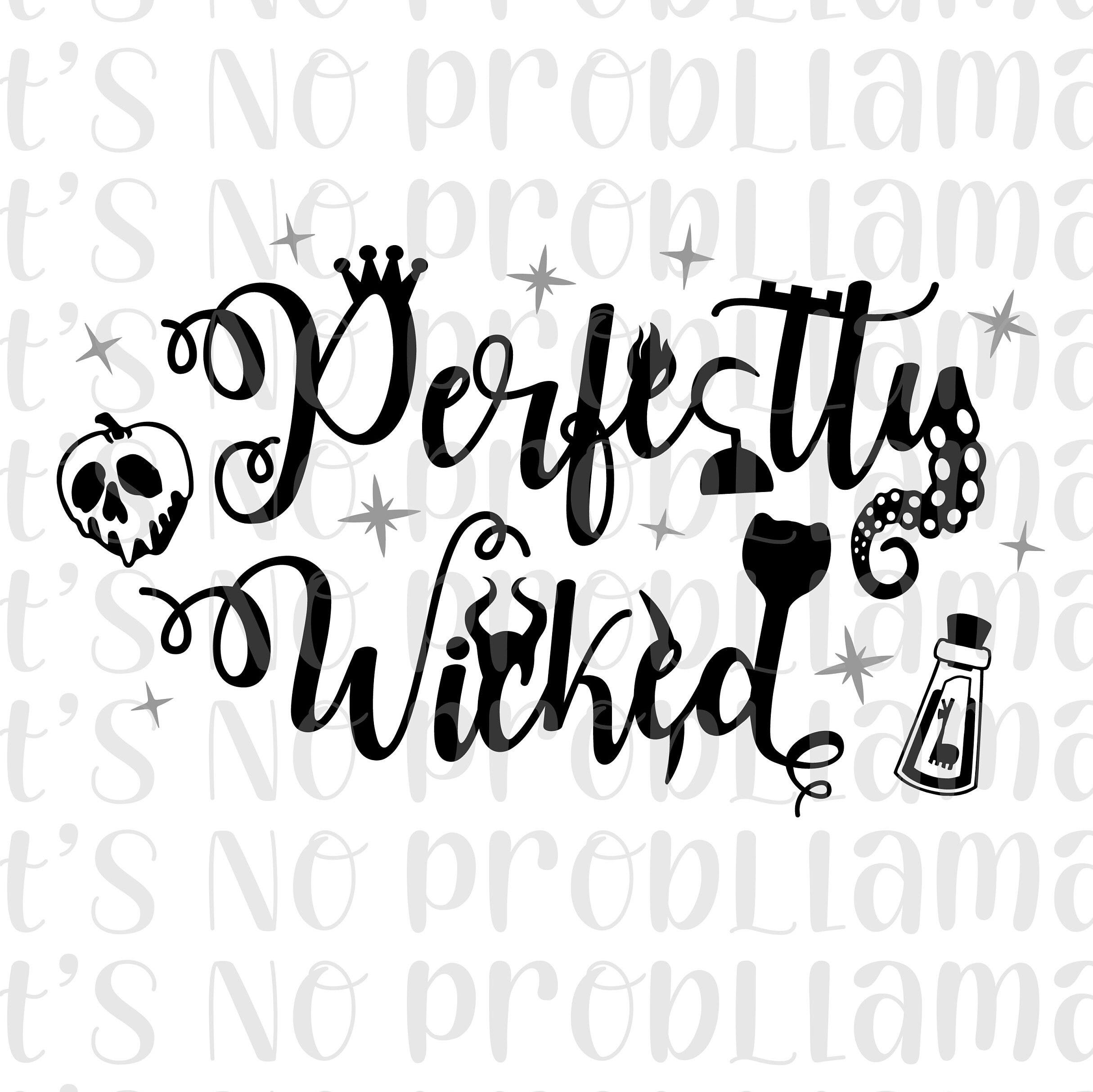 Perfectly Wicked | 10 Villain Icons Within the Design | Halloween | Digital File | svg, jpeg, png | Cricut, Silhouette, Cameo