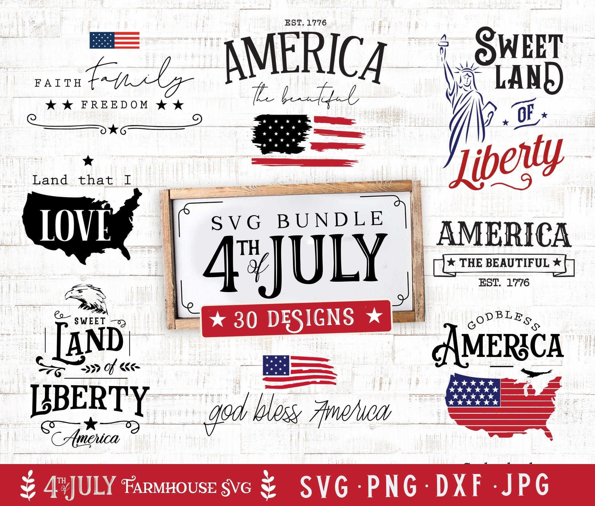Patriotic SVG - fourth of july svg - 4th of July SVG Bundle - 4th of July svg - Independence day svg - Cricut - America Svg