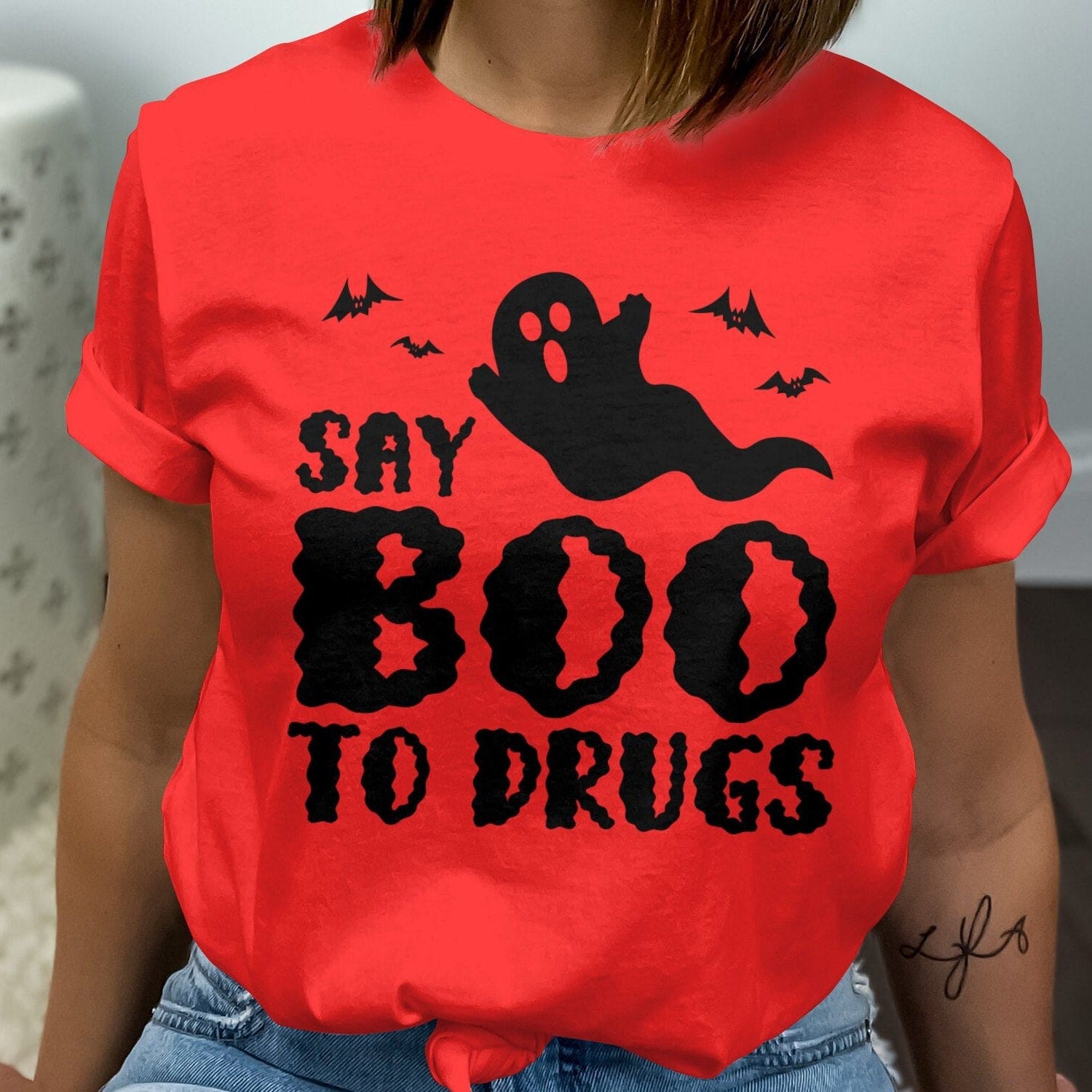 Red Ribbon Week Svg Png, Say Boo To Drugs 5 Svg, Drug Free Svg, Red Ribbon Week Awareness Svg Cricut Sublimation Design