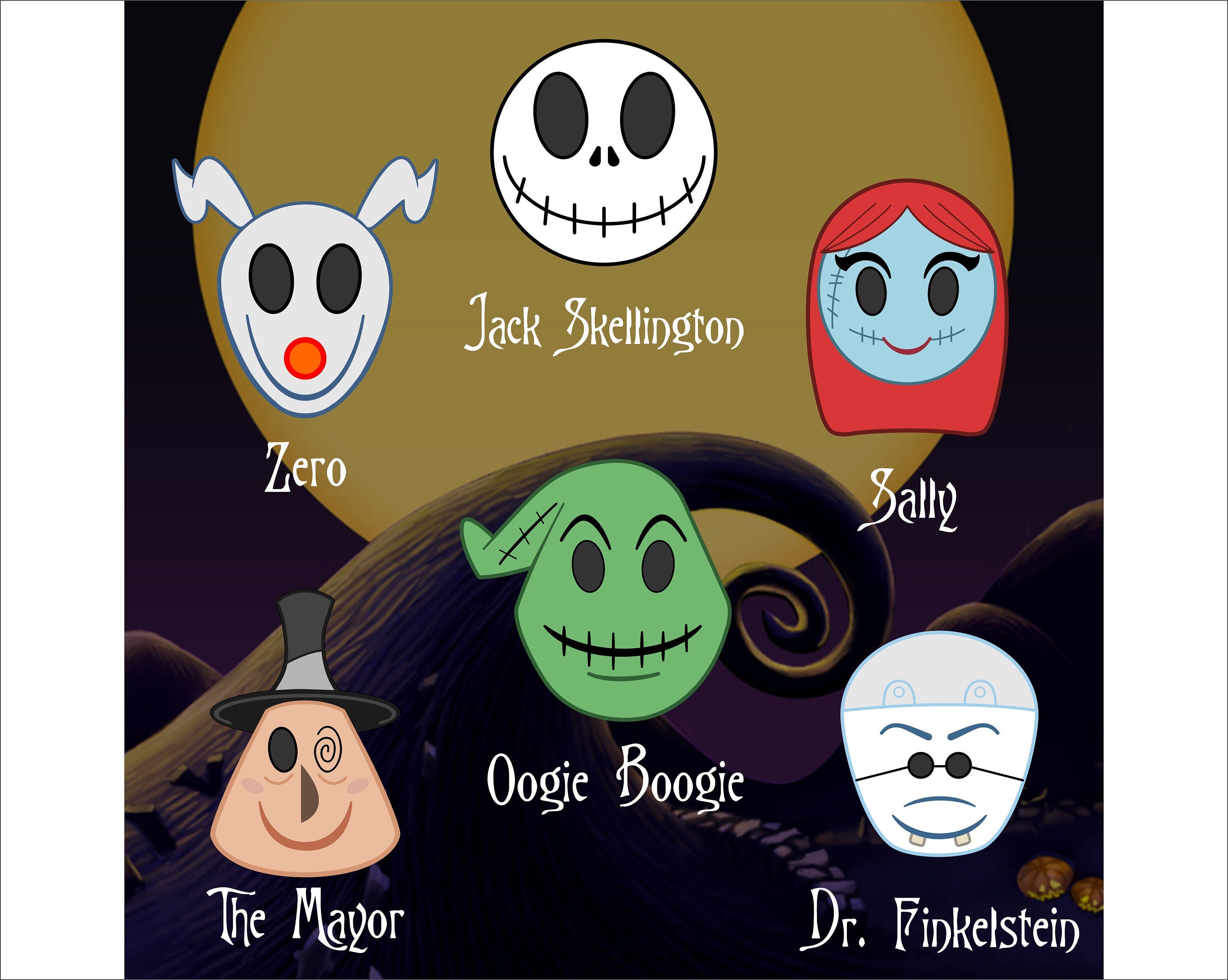 Nightmare Before Christmas Emoji SVG / EPS / PNG / Party / Gift