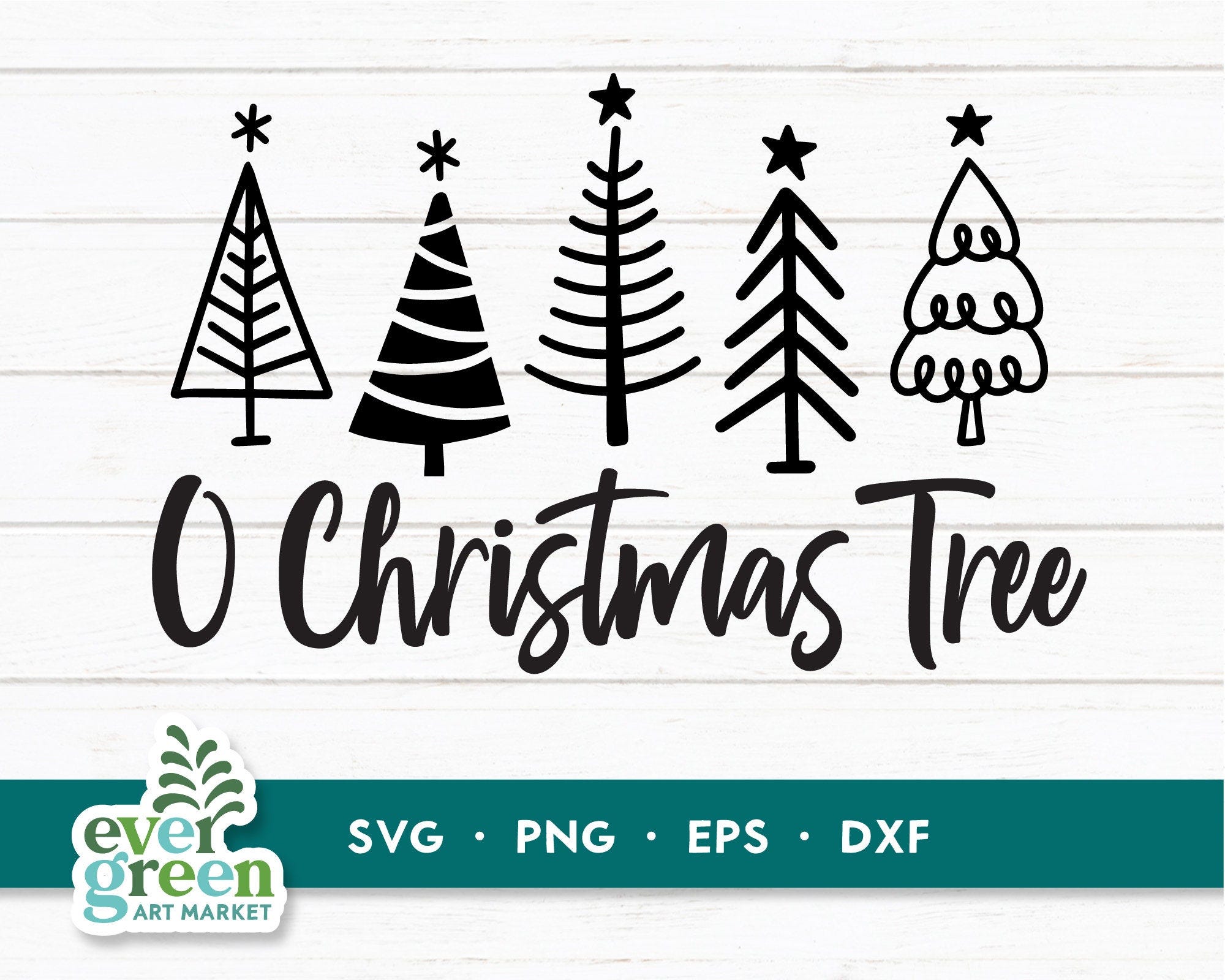 O Christmas tree svg, hand drawn Christmas trees SVG, row of Christmas trees, pine tree svg, Christmas sign svg, boho christmas tree png