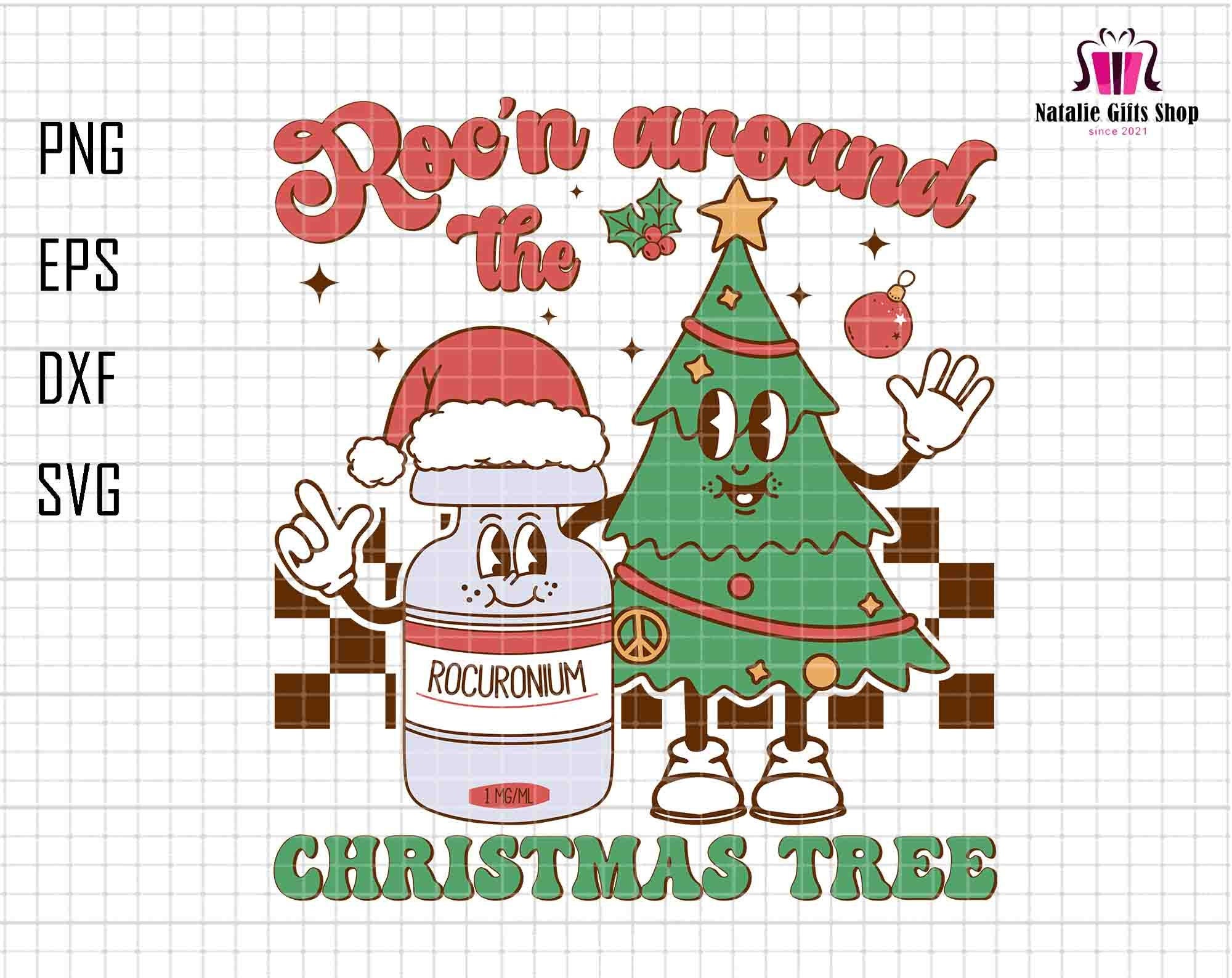 Roc’n Around The Christmas Tree Svg, Nurse Christmas Tree Svg, Nurse Shirt, Icu Cvicu Svg, Funny Nurse Christmas Svg, Christmas Sweatshirt