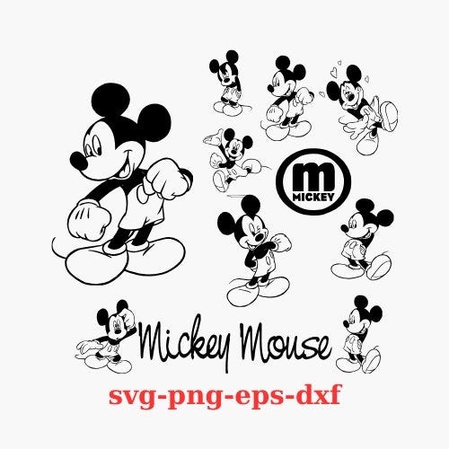 Mickey Mouse SVG Bundle, Layered Head svg, Birthday tshirt svg,Mickey SVG, Tumbler Mug svg files for Cricut, SVG Files For Cricut