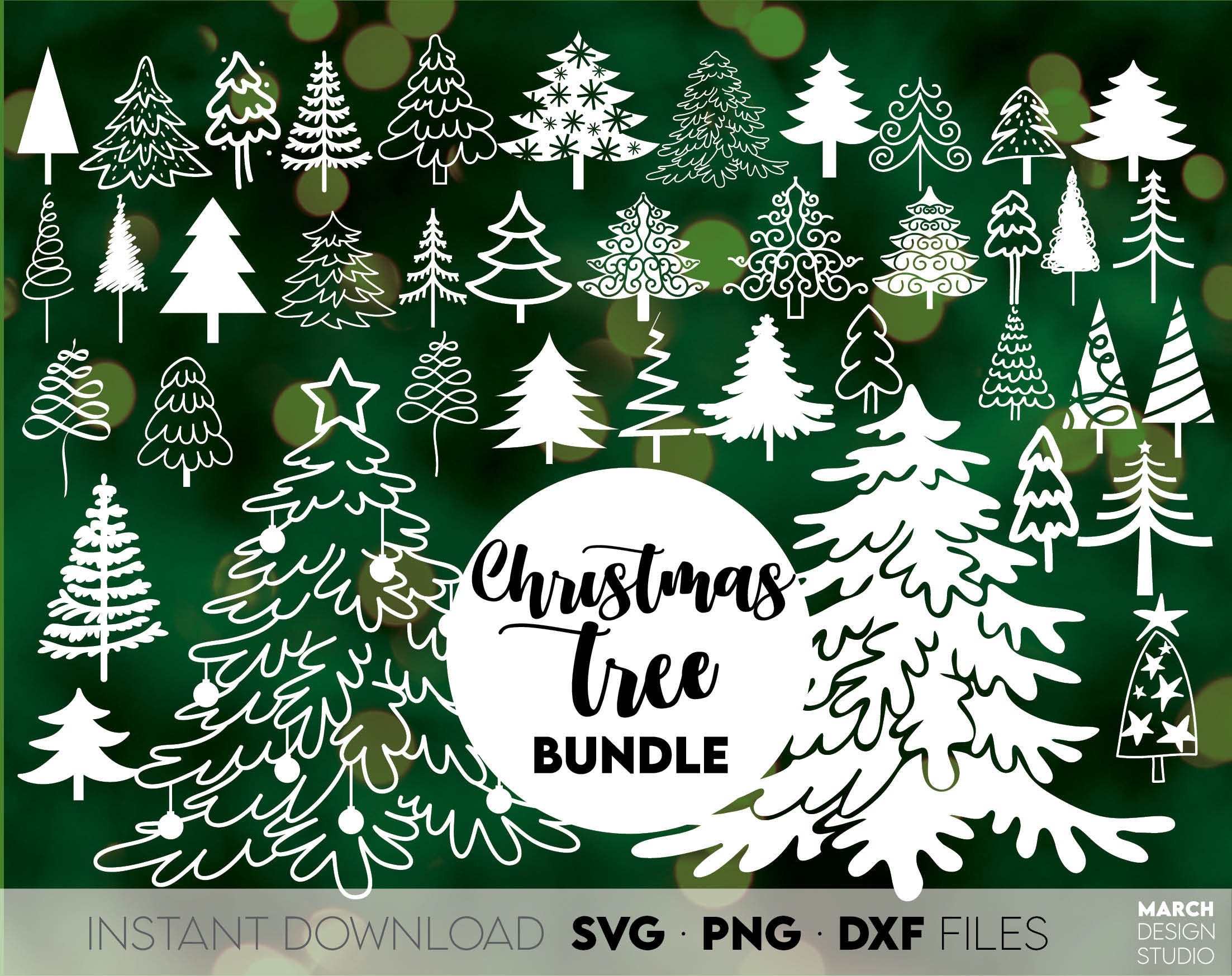 Christmas Tree SVG Bundle | Christmas Ornaments SVG | Christmas Tree SVG | Christmas Tree Png Bundle Christmas Tree Christmas Svg Forest Svg