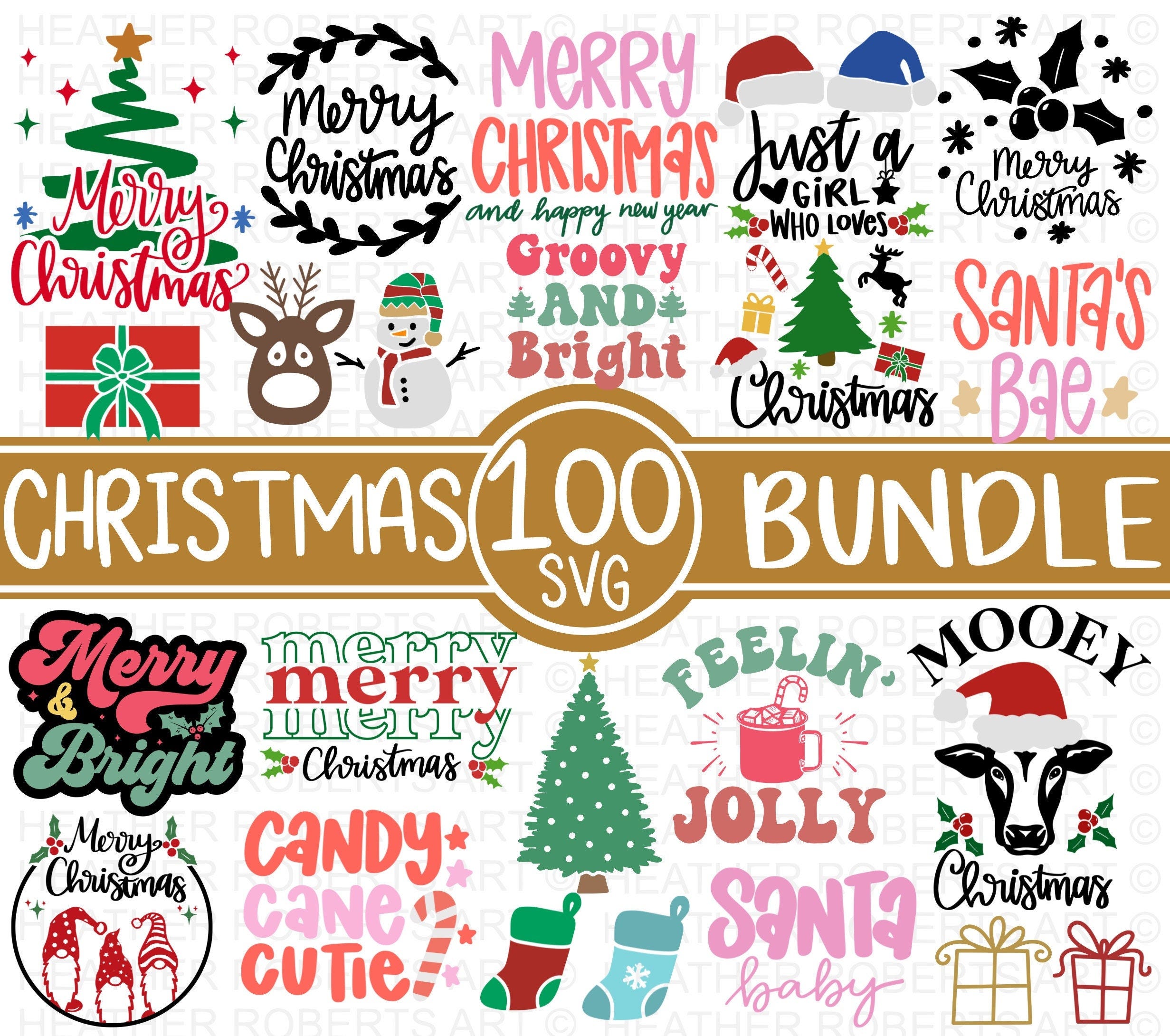 100 Christmas SVG Bundle Volume 4, Winter svg, Santa SVG, Holiday, Merry Christmas, Christmas Bundle, Funny Christmas Shirt, Cut File Cricut