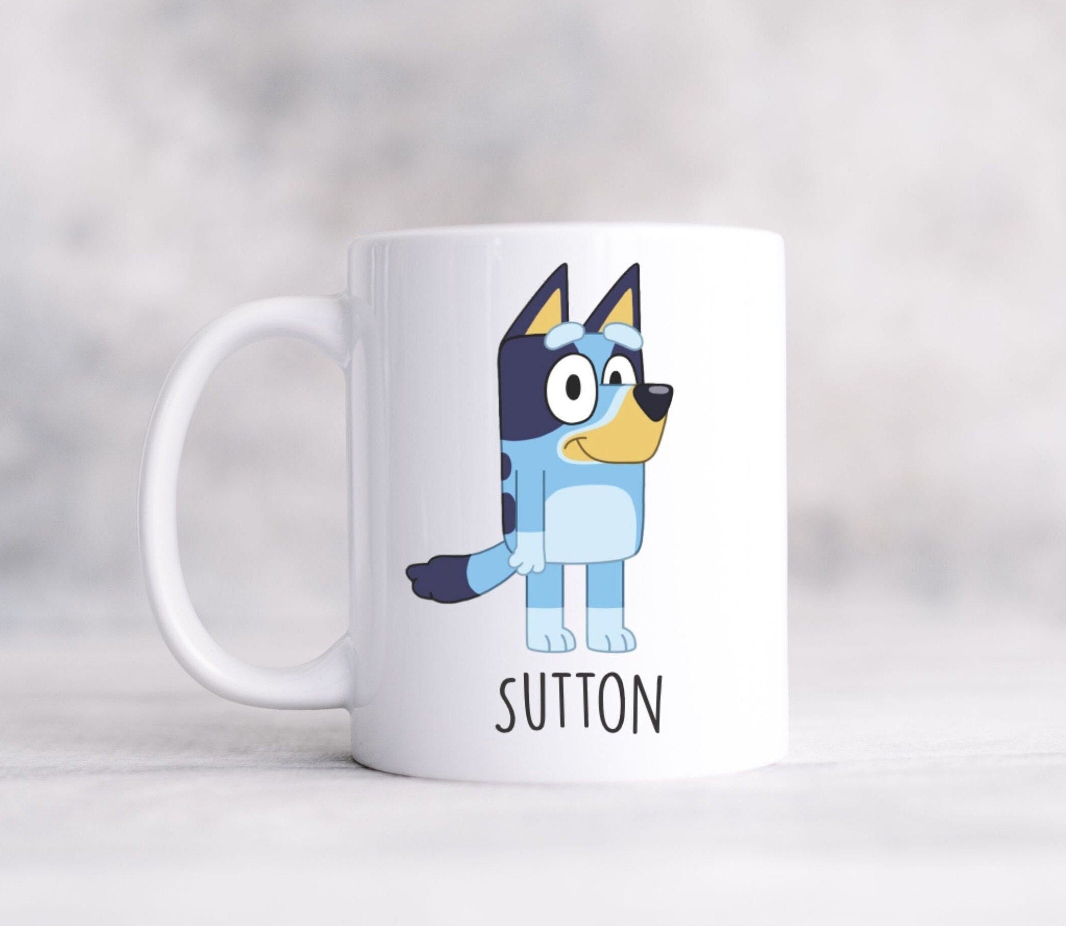 Bluey Cartoon Mug | Bluey, Fun Gift, Coffee Mug, Teenager, Young Adult Mug, Personalized