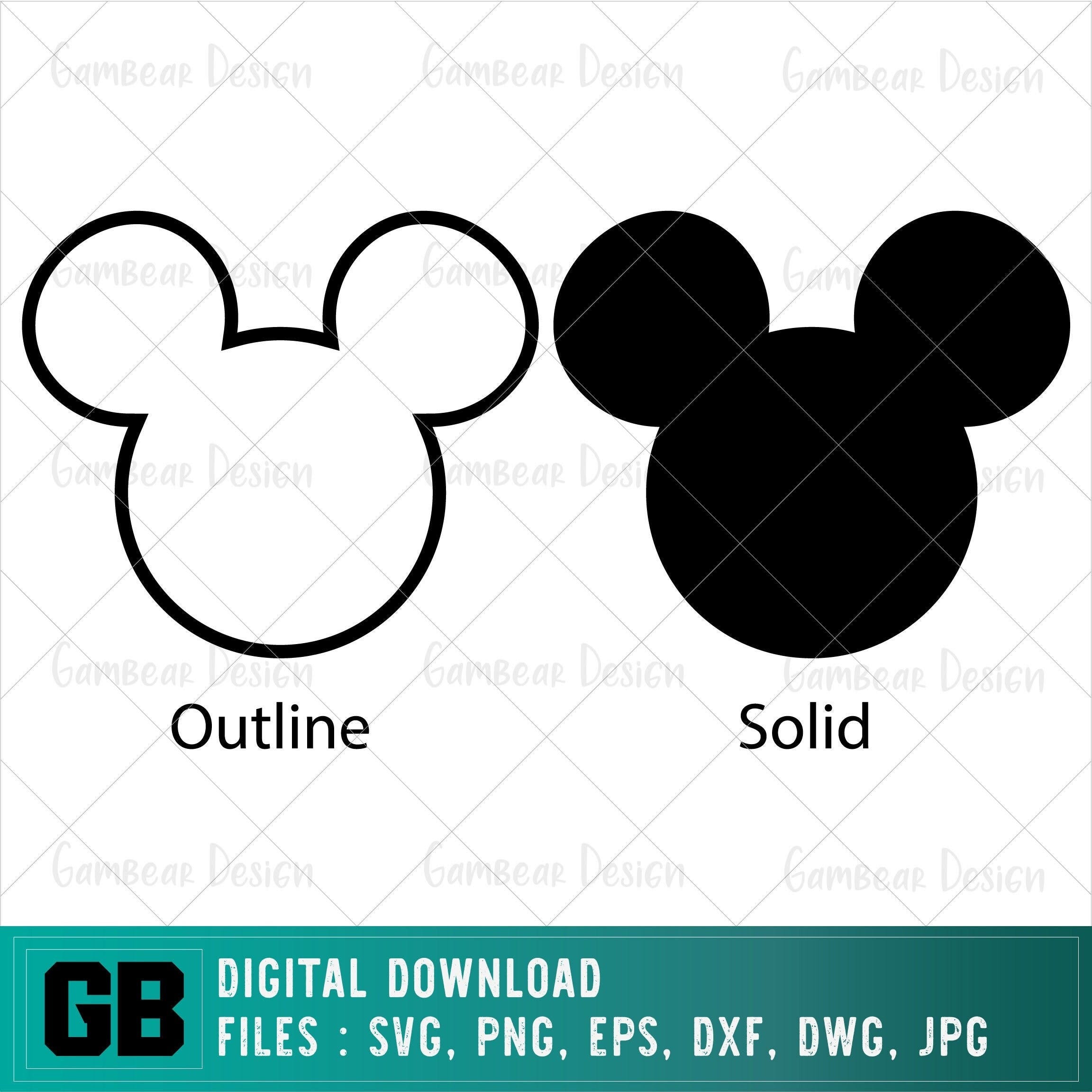 Mickey Svg | Mouse Head Svg | Mickey Leopard Svg | Mickey ears Svg | Cricut Cut File | Digital Cut File | Outline | solid | png clipart