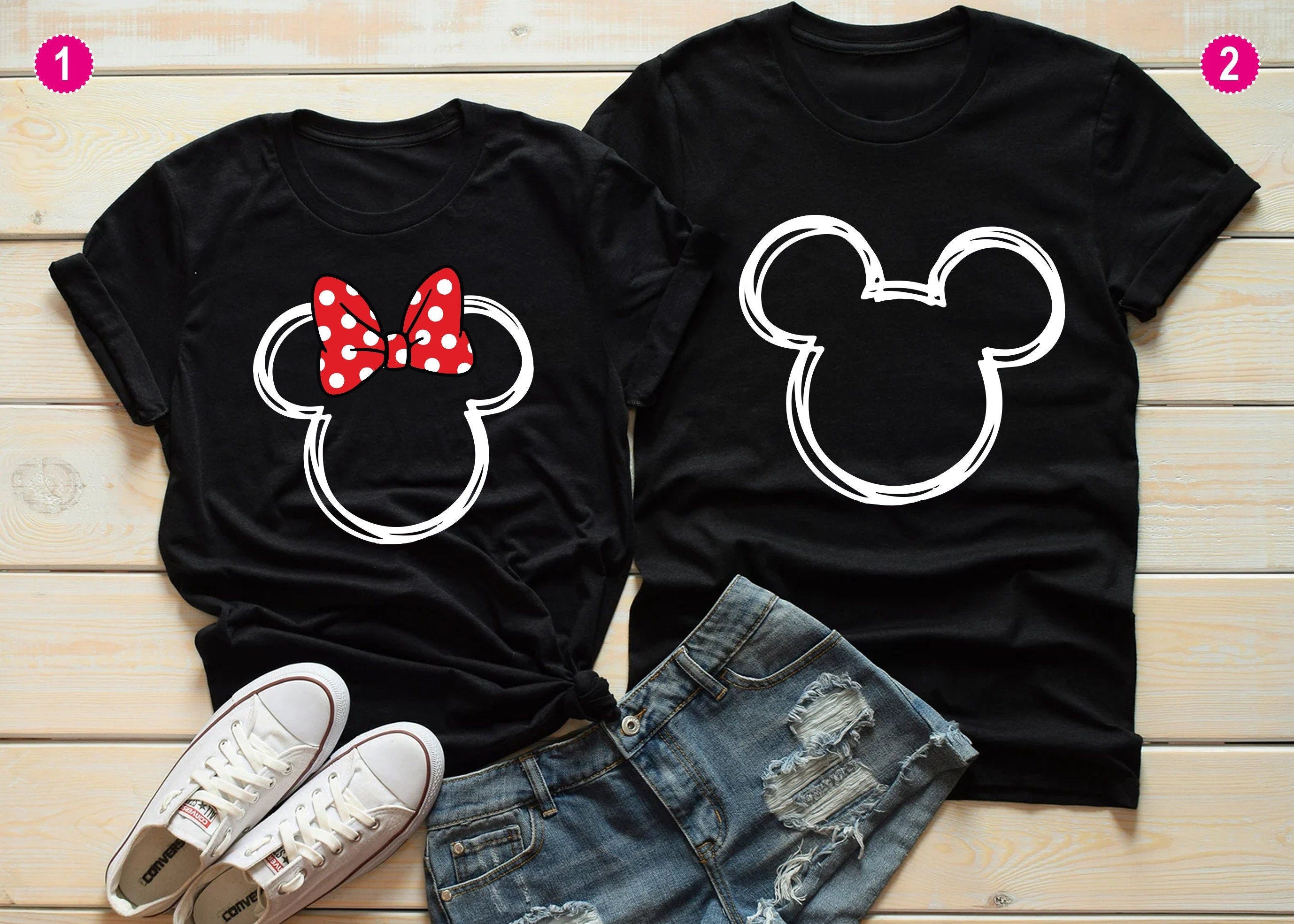 Disney Family Shirt, Family Disneyworld Shirt, Mickey Sketch Shirt, Minnie Women Shirt, Disneyworld Trip Shirt, Mickey Couple Shirt