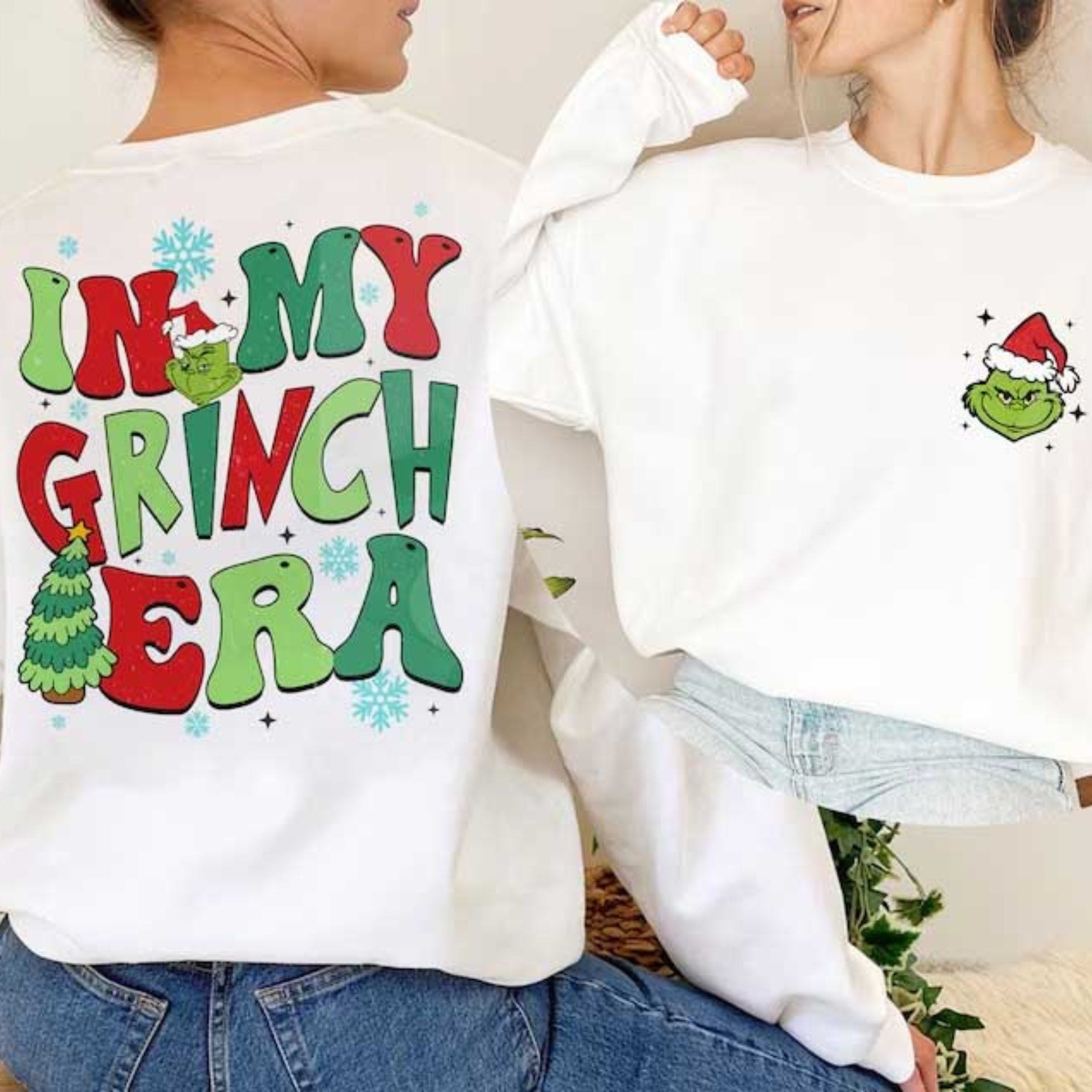 Grinch sweatshirt, In my grinch era, sand sweatshirt, grinch christmas decorations, grinch face, grinch mask, christmas sweatshirt