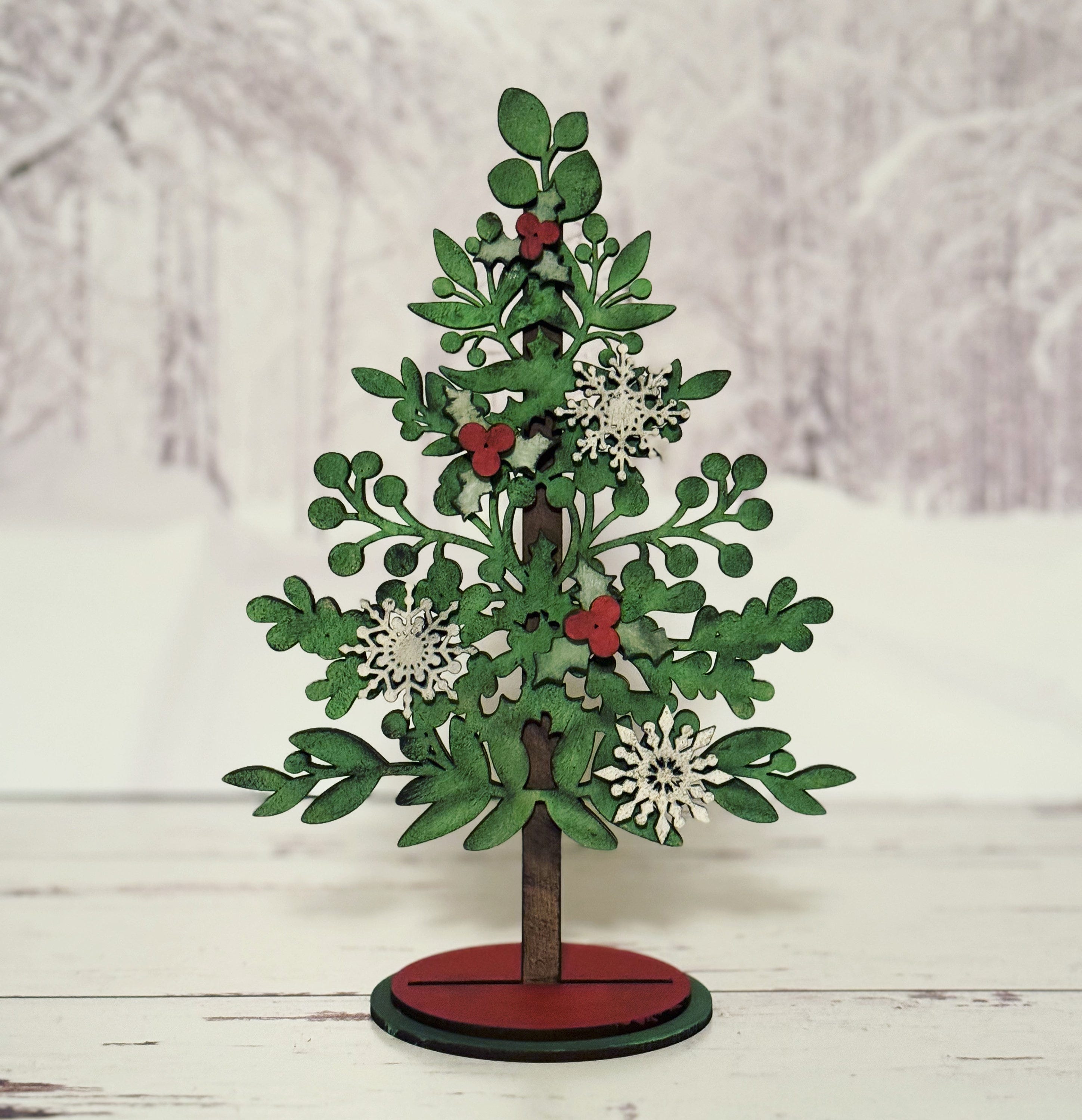 Floral Christmas Tree SVG Digital Download For Glowforge or Laser For 1/8” & 1/4” Material Not a Physical Item Read Item Details