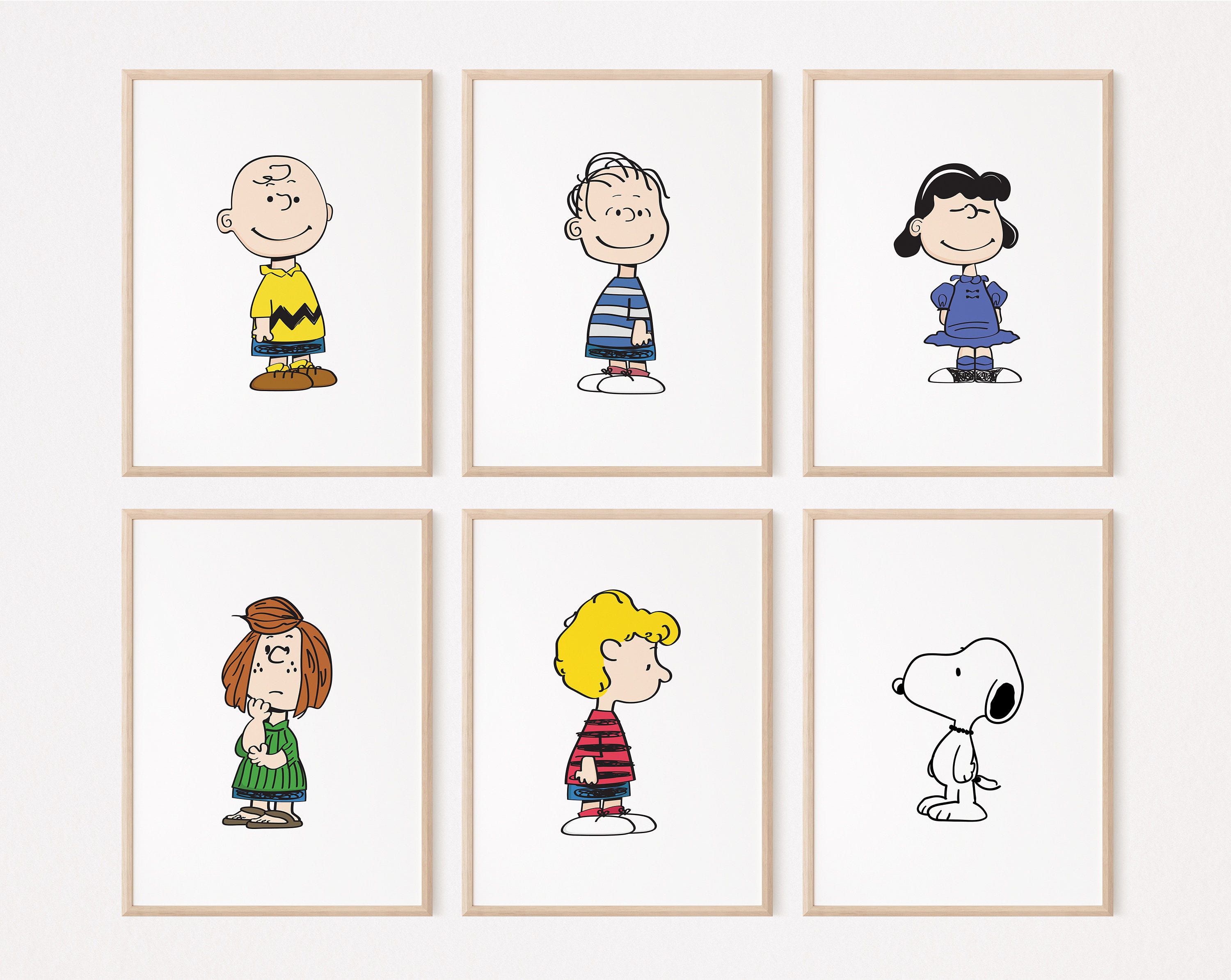 20 Peanuts/Snoopy/Charlie Brown Character Poster/Nursery Kindergarten/Bedroom Printable/Wall Art/Classroom Decor/Elementary Primary School/3