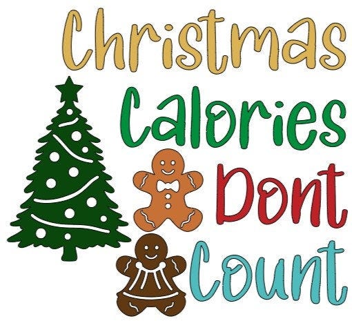 Christmas Calories Dont Count SVG & JPG Digital Download | Cricut | Silhouette