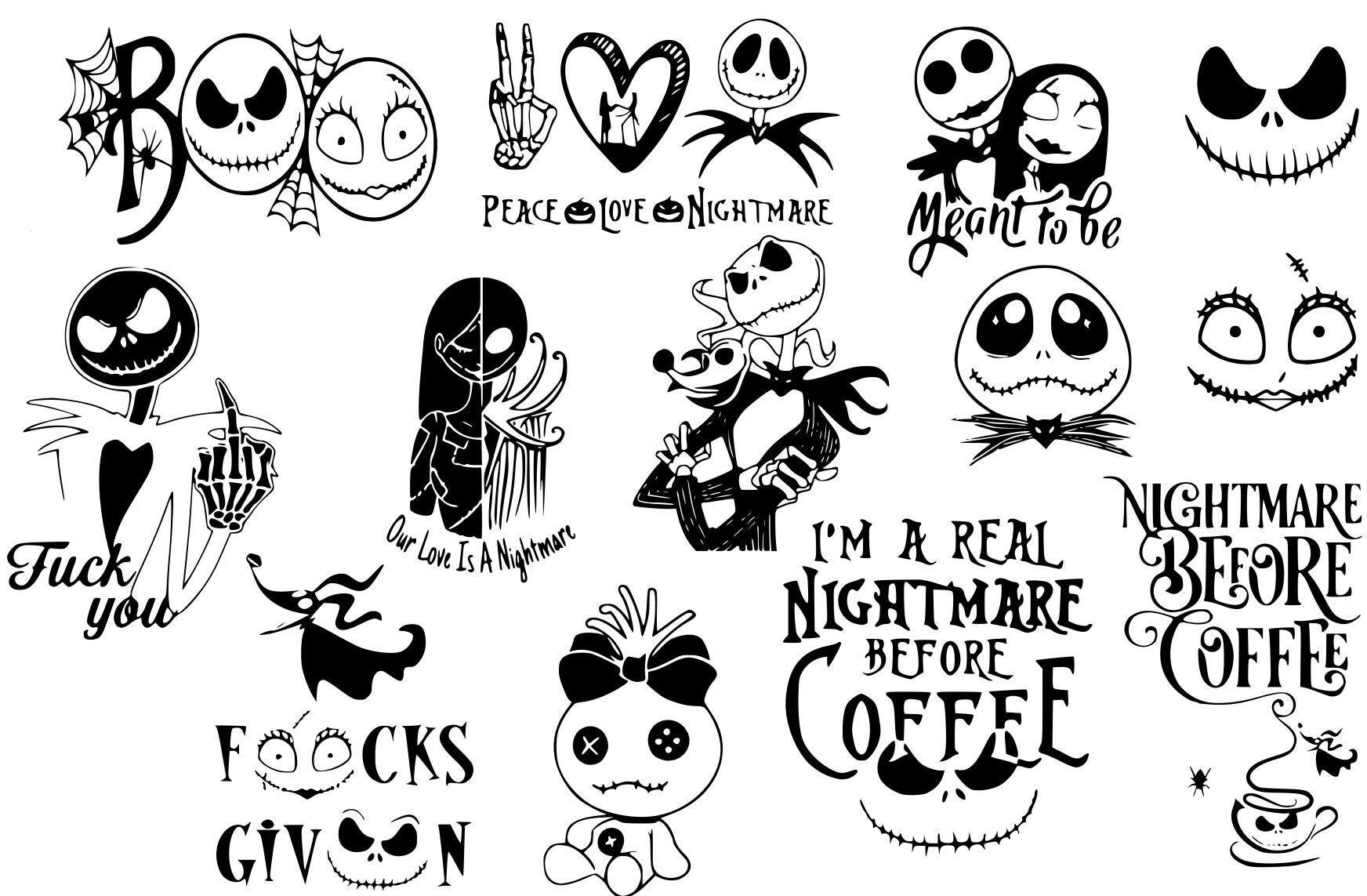 Halloween svg, Before Christmas, Halloween Characters svg, svg, Cricut svg, Nightmare Before svg, svg cut file, Horror svg, Instant Download
