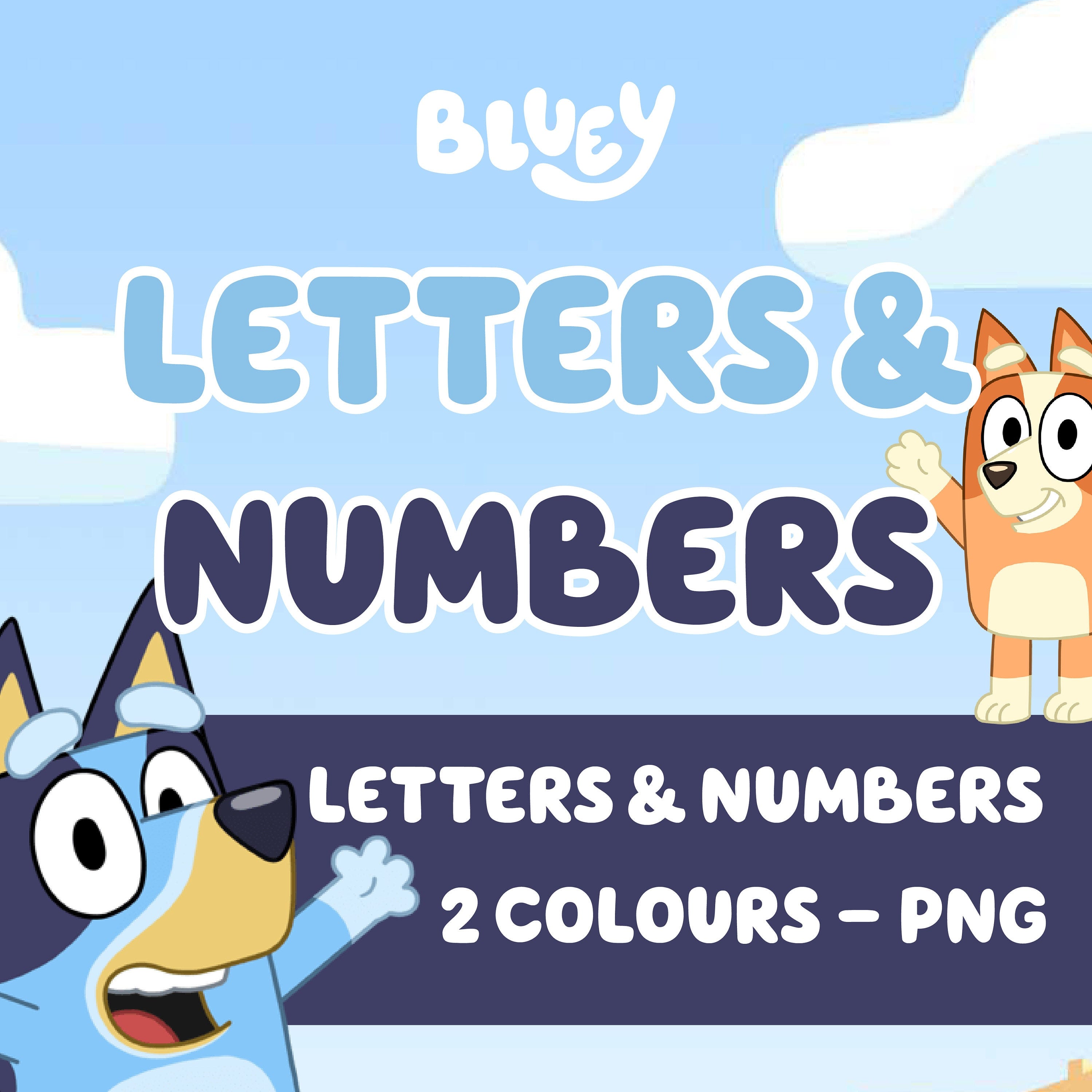 Bluey Inspired Font & PNG | Bluey Inspired Text