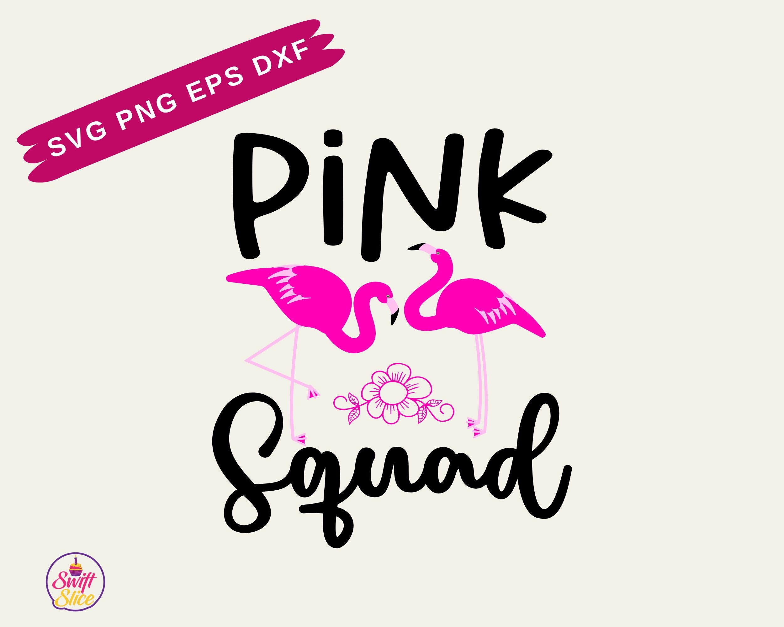 Pink squad Flamingo SVG | Commercial Use | Bird Clipart | Summer Svg | Flamingo Clip Art | Flamingo Sunglasses Svg | Flamingo Silhouette