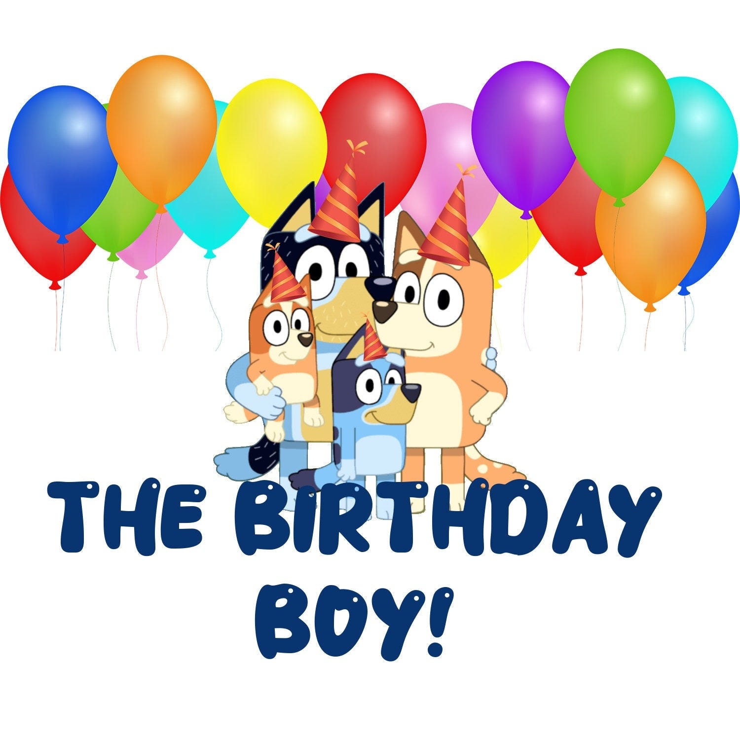 Bluey Birthday digital download PSD FILE only