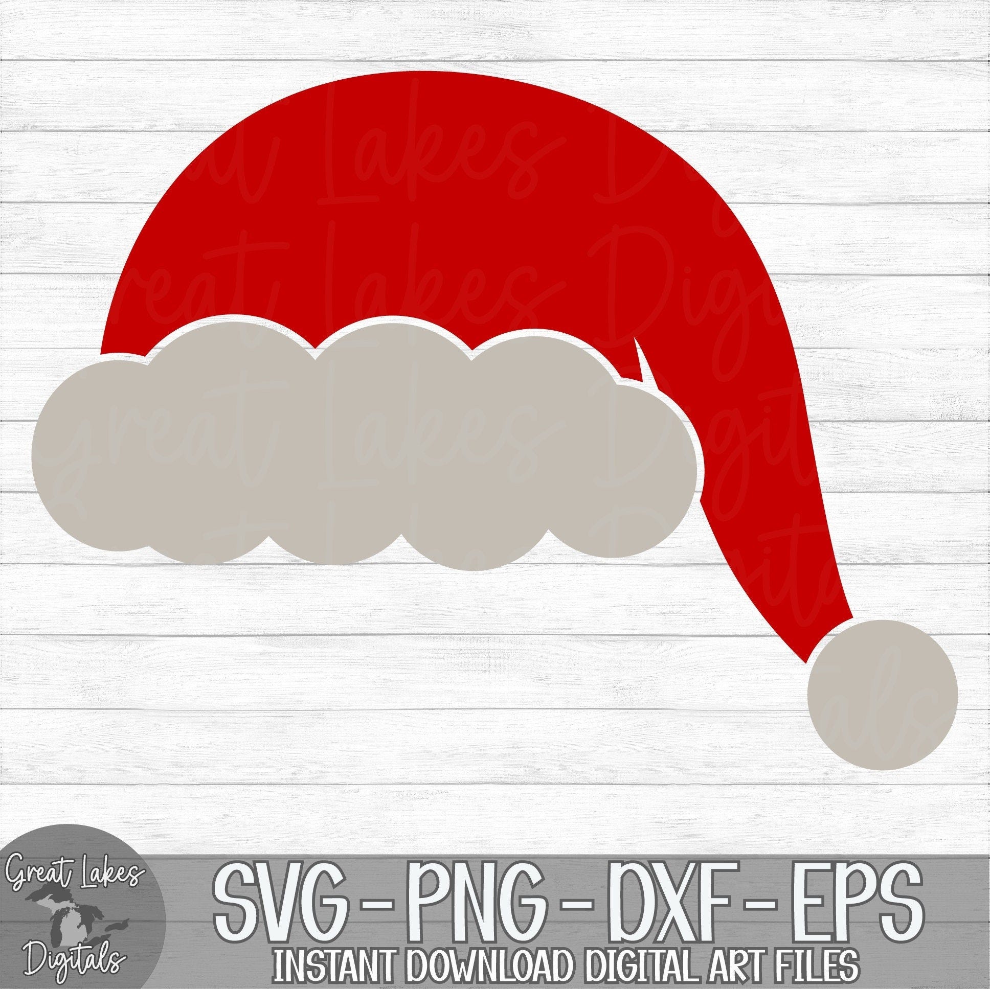 Santa Hat - Instant Digital Download - svg, png, dxf, and eps files included! Christmas, Santa Clause, Santa