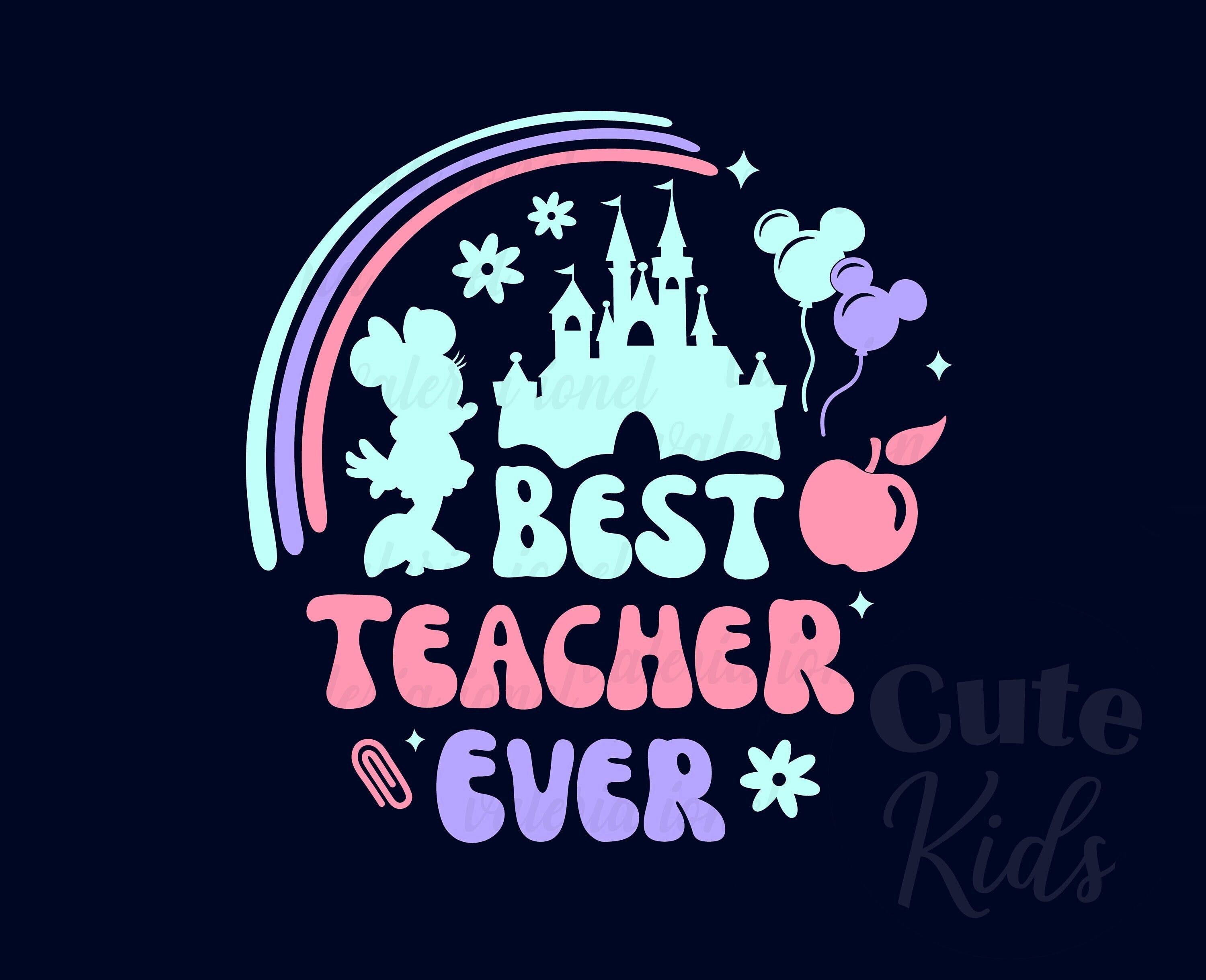 Best Teacher Ever SVG -Mouse Castle Cut Files -Vector Graphics -DIGITAL DOWNLOAD! -Commercial Use -for Crafters & Makers -Instant Download!