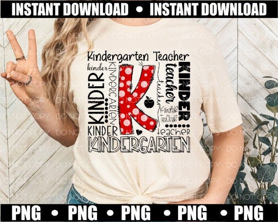 Kindergarten Teacher PNG, Kindergarten Teacher shirt idea, Teacher Sublimation, Teacher png, Teacher Life png, Back to School, Teacher Gift