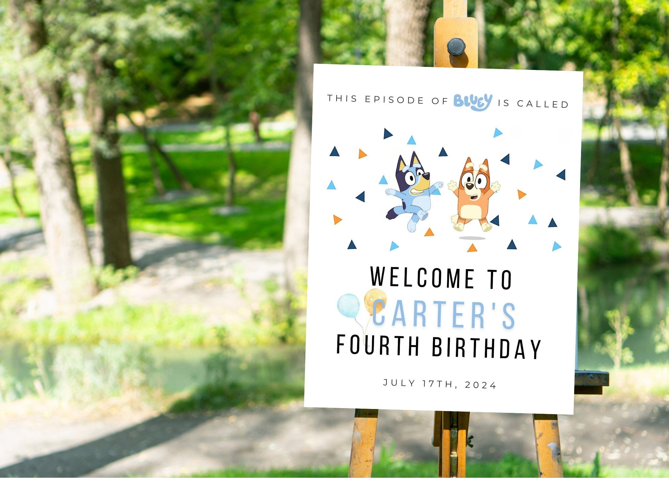 Bluey Birthday Welcome Sign - Instant DigitalDownload Party Decor, episode of