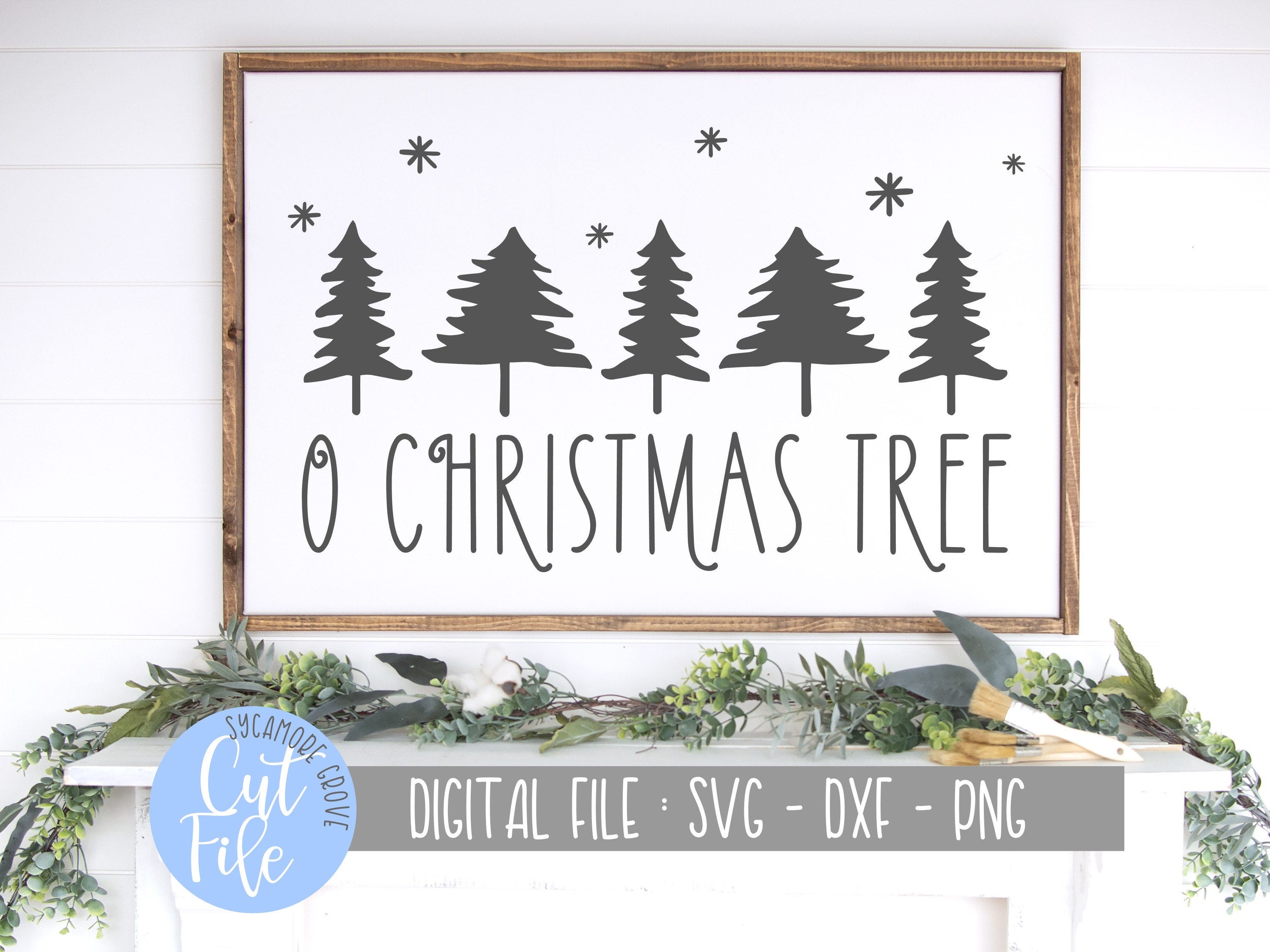 O Christmas Tree svg, Merry Christmas svg, Modern Farmhouse svg, Winter Holiday Decor svg, Silhouette, Cricut, DIGITAL CUT FILE
