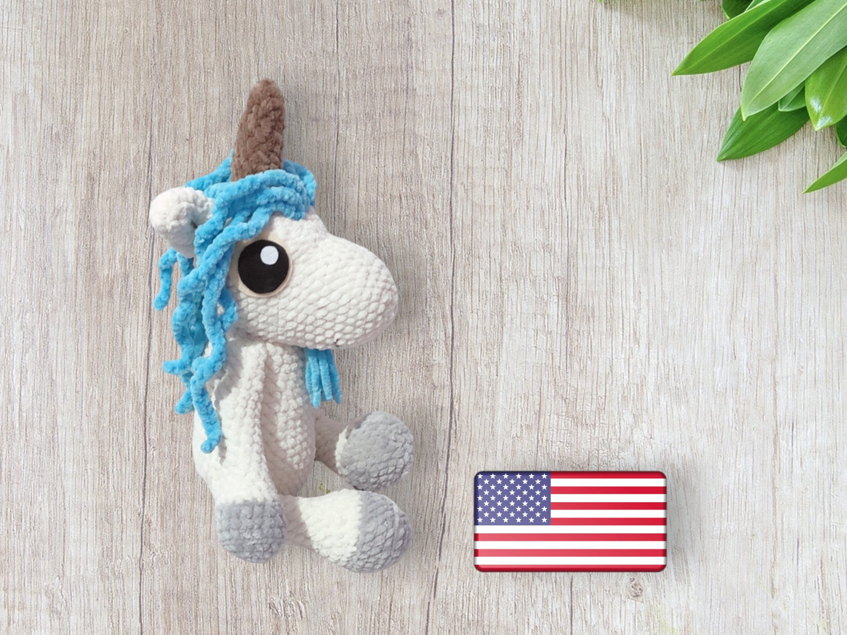 Crochet Unicorn Dog Heeler Pattern  ,  Amigurumi tutorial PDF in English