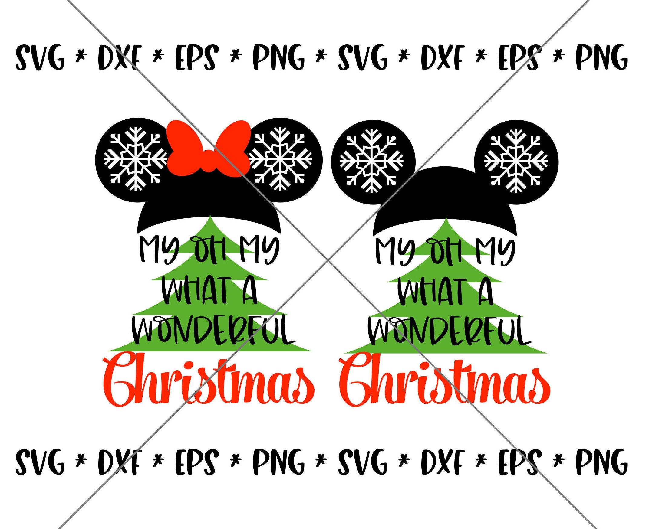 SALE!! Christmas My Oh My Mouse SVG Disney svgs DXF eps png Instant Download File Mickey Disney World Family Holiday Trip Silhouette--X12