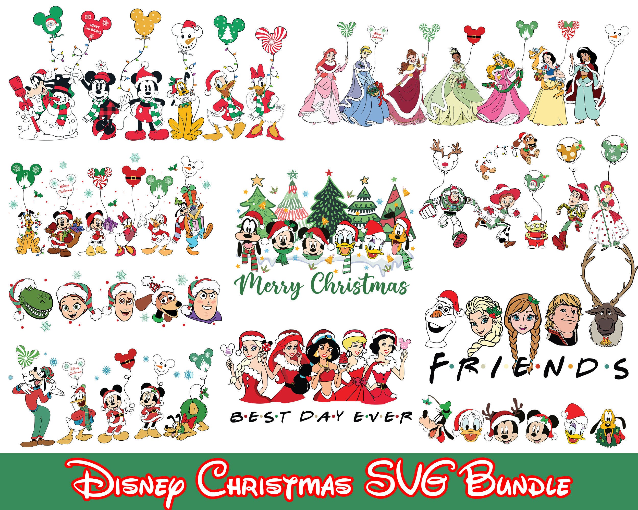 Christmas Character Svg, Christmas Princess Svg, Christmas Mouse And Friends, Christmas Squad, Toy Costume Christmas, Very Merry Christmas