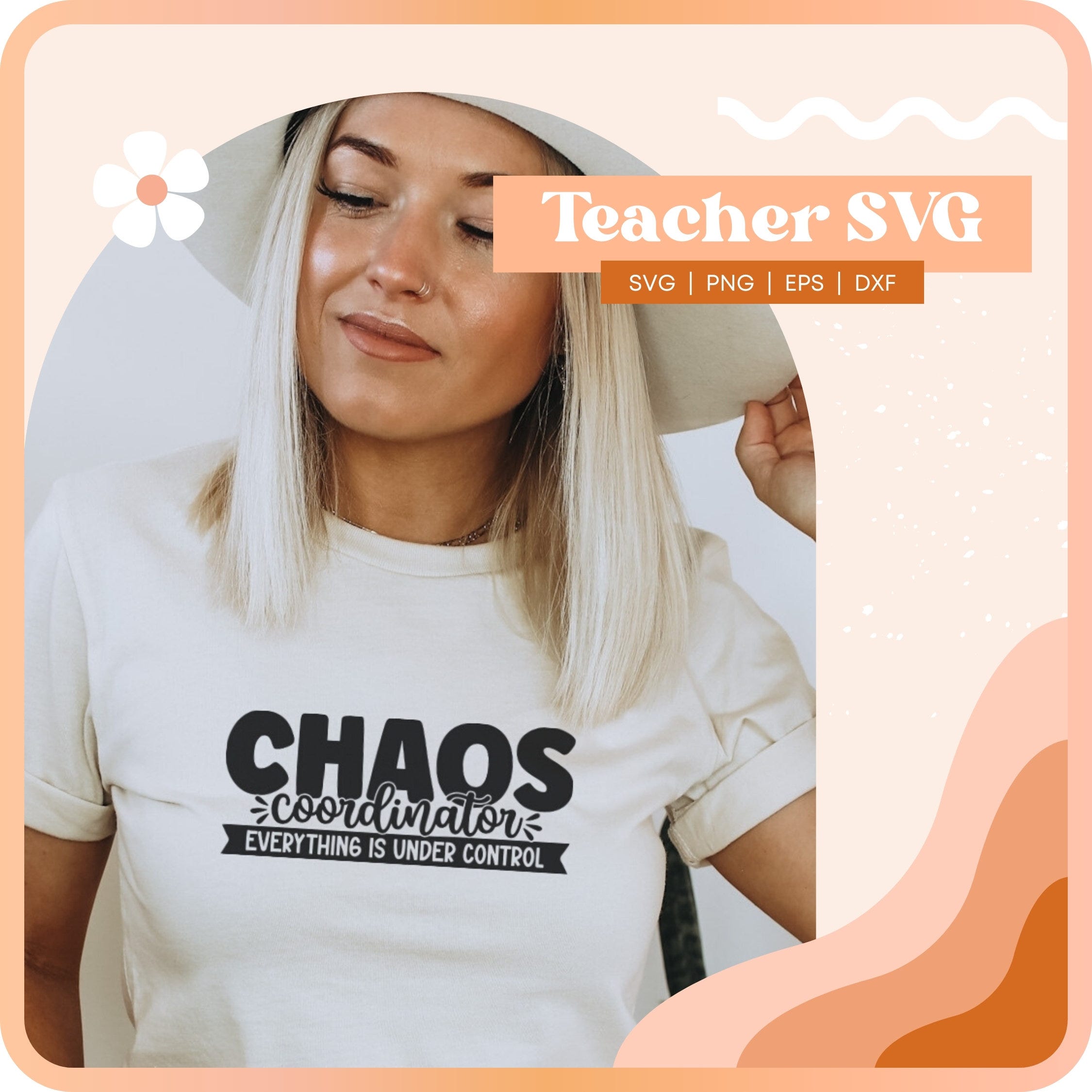 Teacher Chaos Coordinator Svg, Teacher Svg, Teacher Appreciation Svg, Best Teacher Svg, Teacher Life Svg, Favorite Teacher Shirt Sleeve Svg