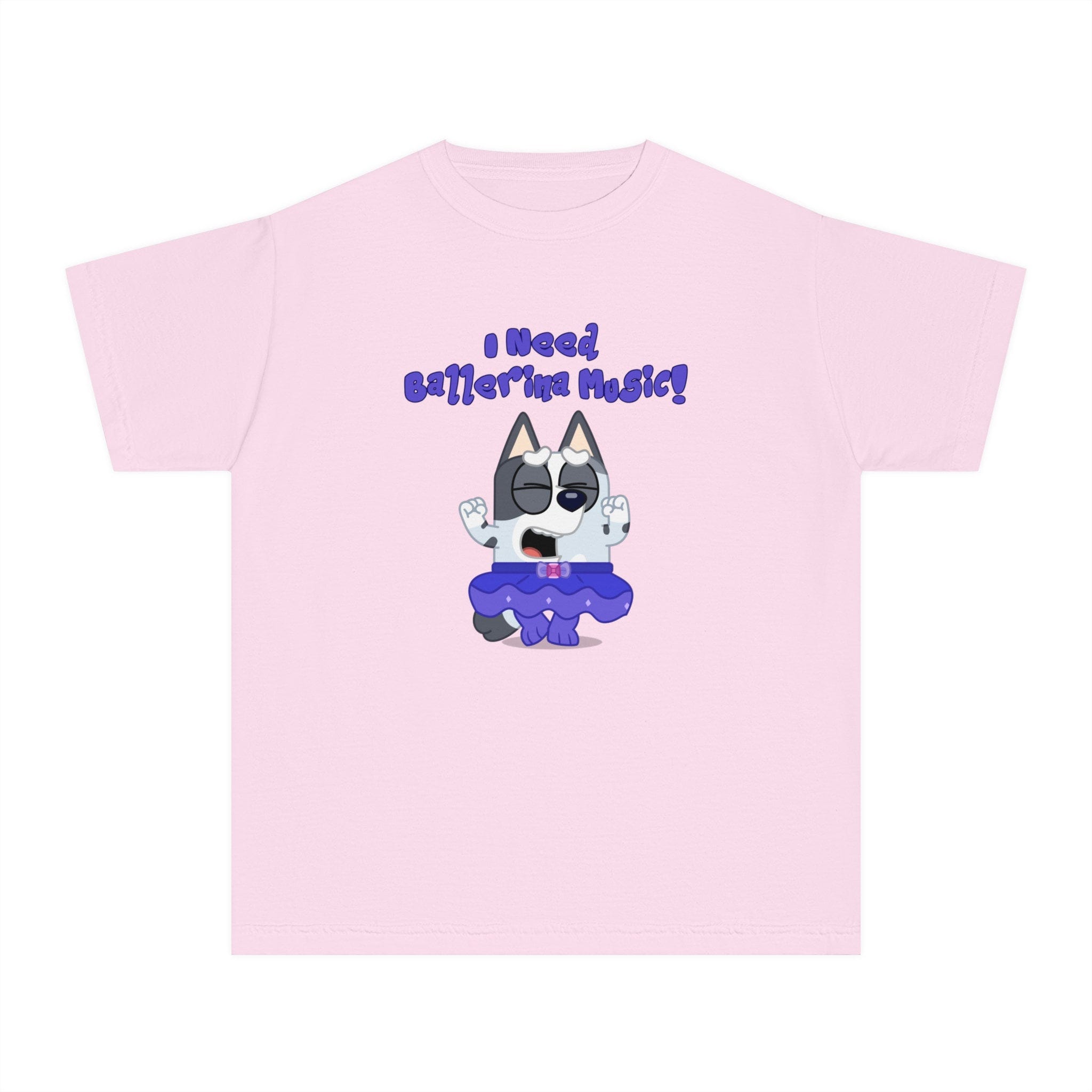 Bluey Muffin - I Need Ballerina Music - Youth Midweight Tee