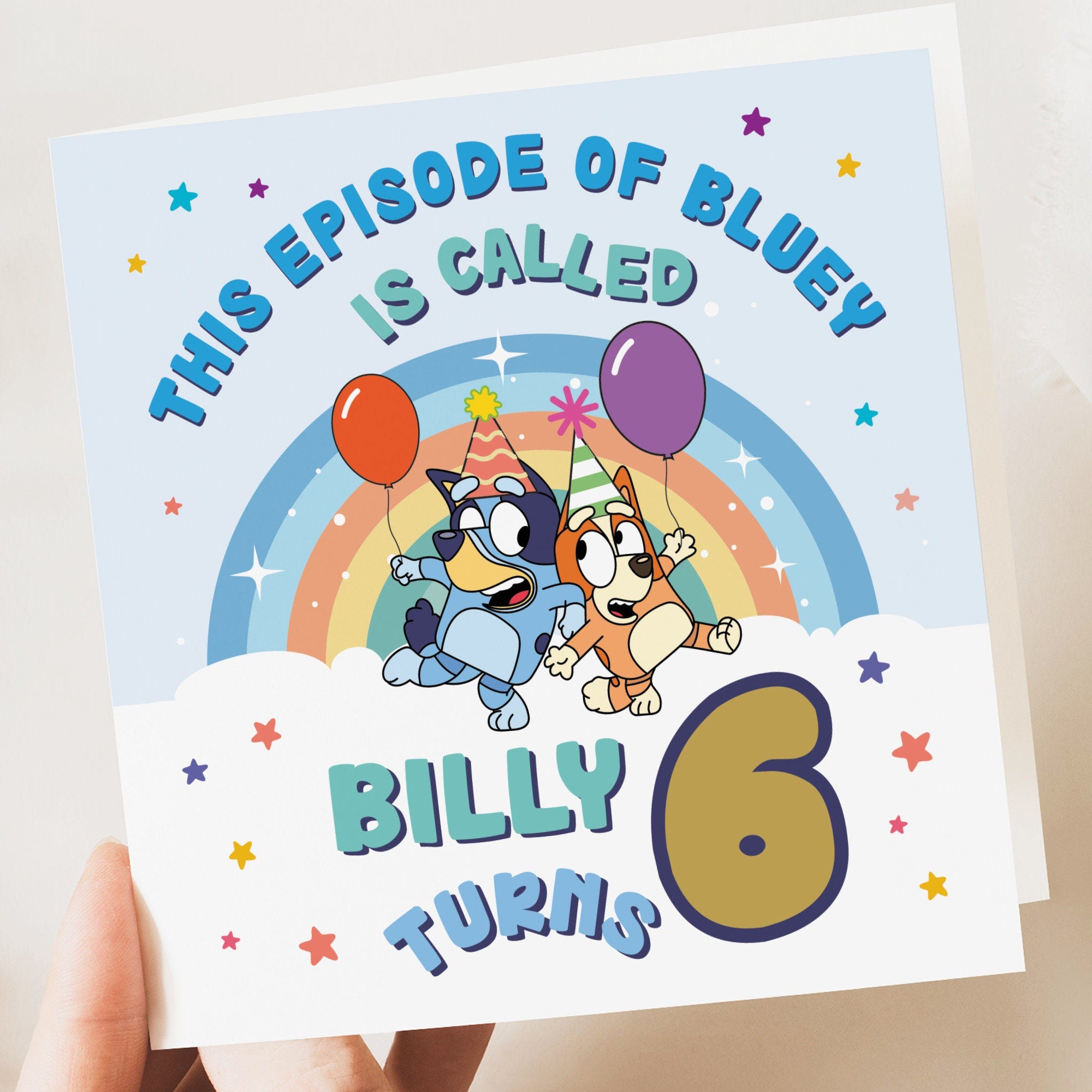 Bluey Birthday Card, Boys, Son, Grandson, Nephew, Bluey, Chilli Birthday | Bluey Lover | Bluey Card | Bandit