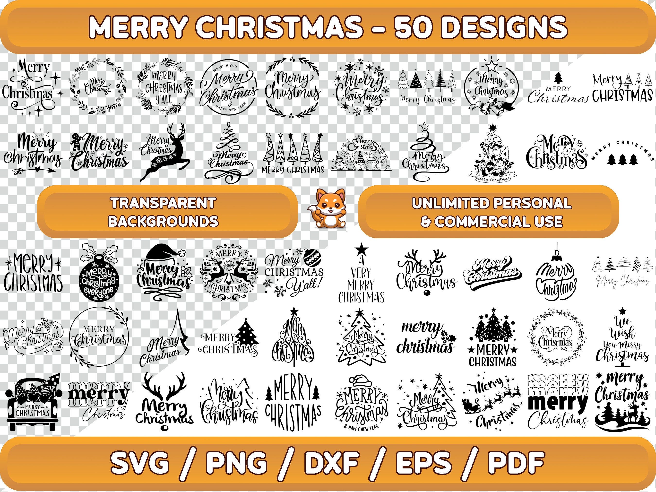 Merry Christmas svg Bundle, Christmas Ornament svg, Christmas Card svg, Merry Christmas png, Christmas Clipart, Christmas Cut Files,Xmas svg