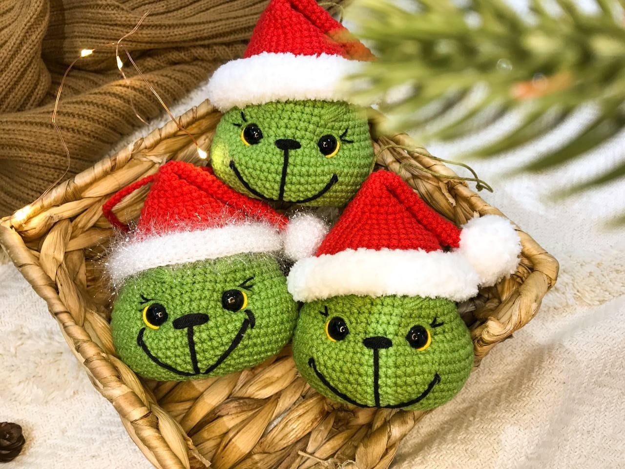 Grinch ornaments Christmas decorations Craft Сool stuff Holiday decor for kids