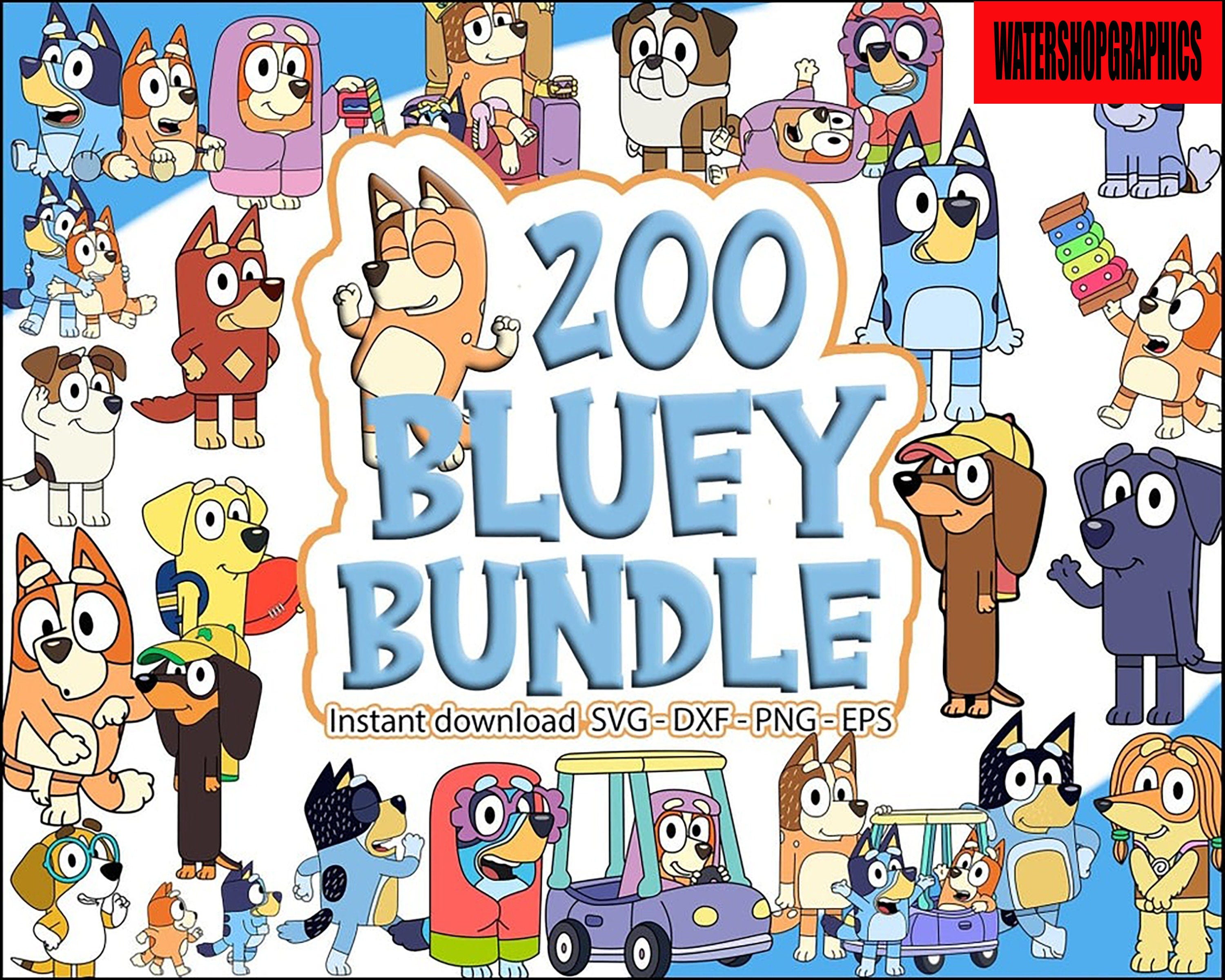 Bundle Bluey svg, Bluey vector, bluey heeler svg, bluey cutfile, bluey clipart, bluey bundle, bluey silhouette, bluey birthday, bluey vector