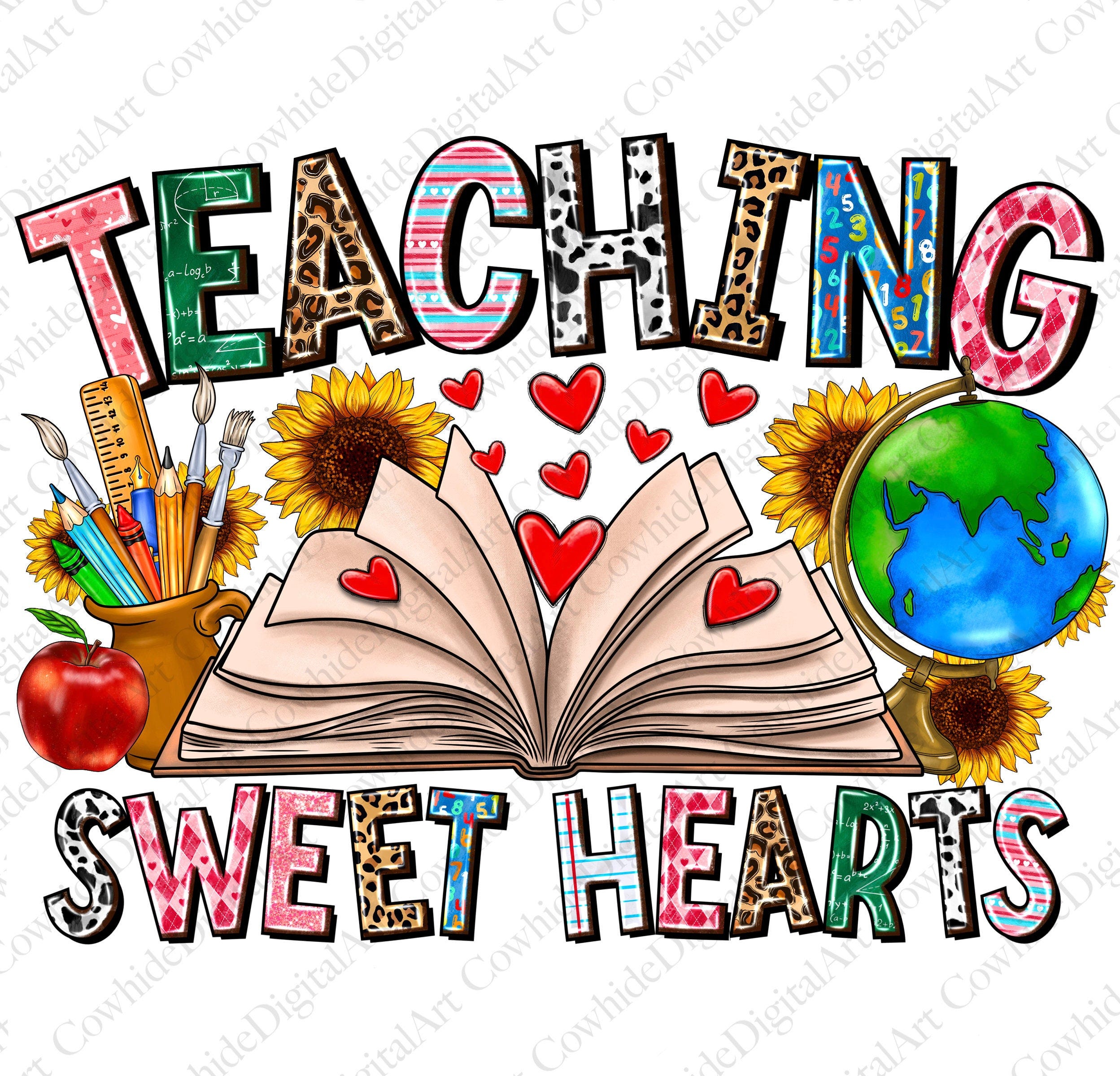 Teaching Sweethearts PNG File, Sublimation Designs Download, Digital,  Teacher Valentines png, Valentines png, Teacher Png, Valentine Png