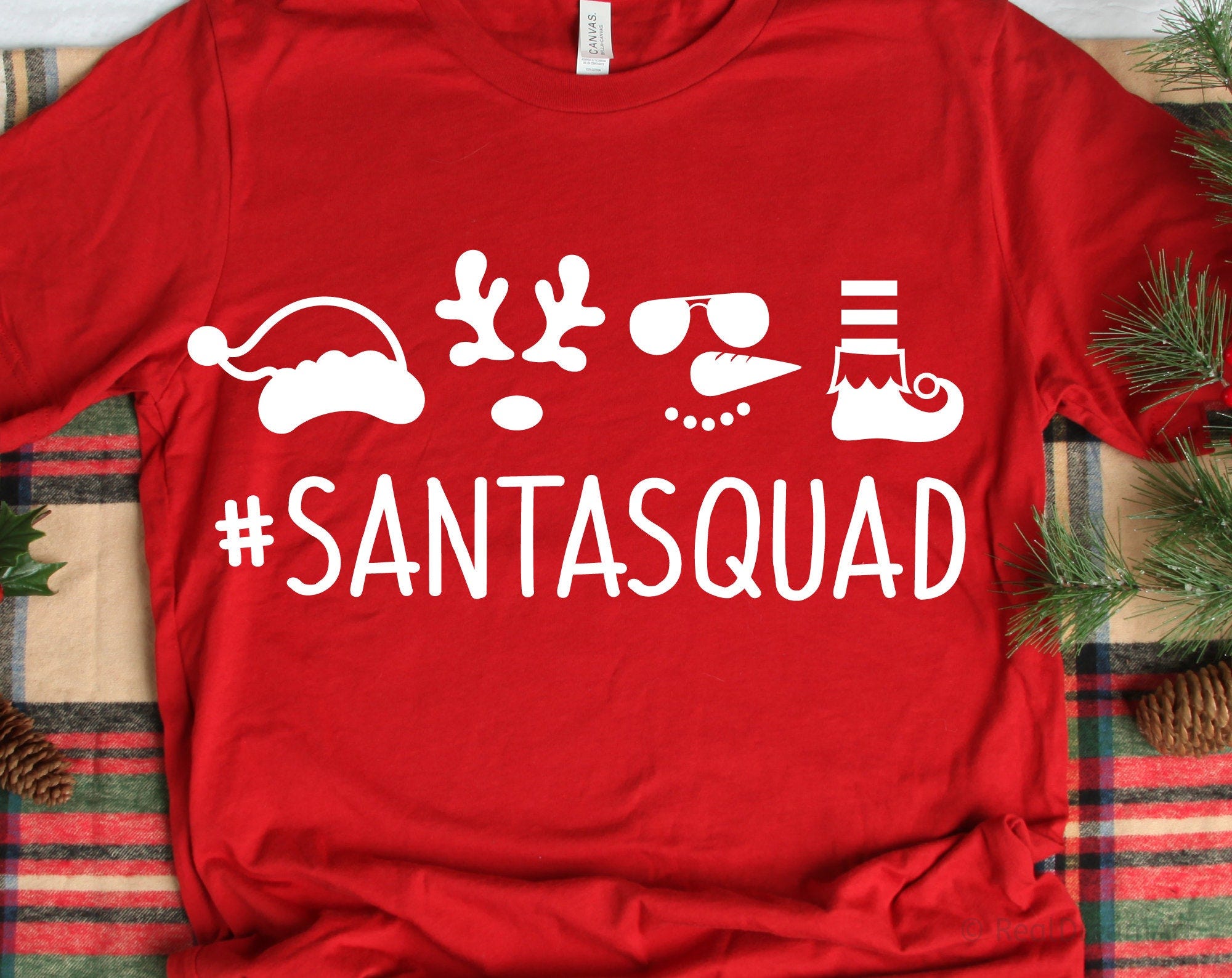 Santa Squad Svg, Christmas Svg, Kids Christmas Svg, Elf, Santa Hat Svg, Reindeer Svg, Snowman Svg, Christmas Shirt Svg for Cricut, Png, Dxf