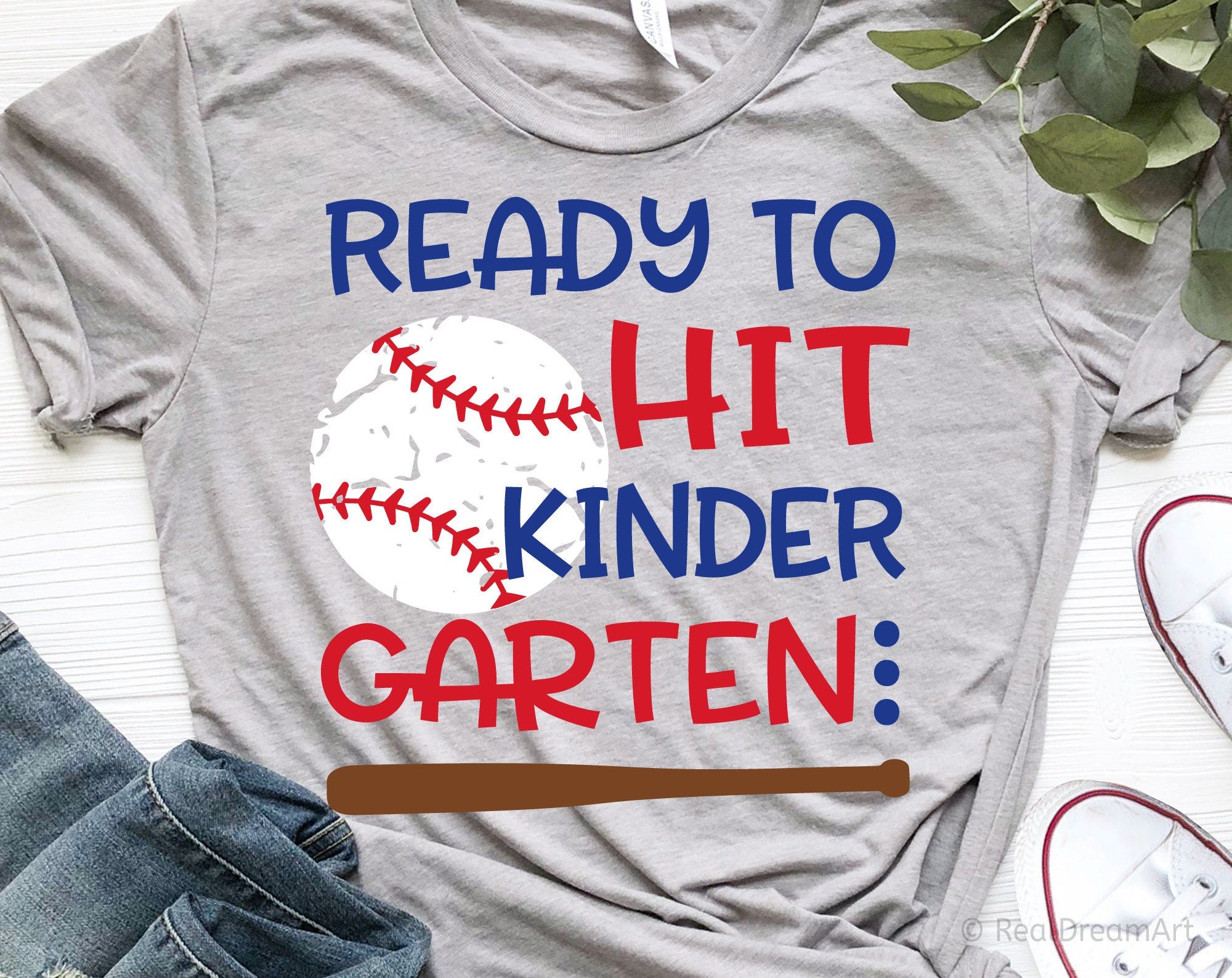 Ready to Hit Kindergarten Svg, Boy Kindergarten Svg Back to School Svg, Funny Kindergarten Shirt, Baseball Svg Cut File for Cricut, Png, Dxf