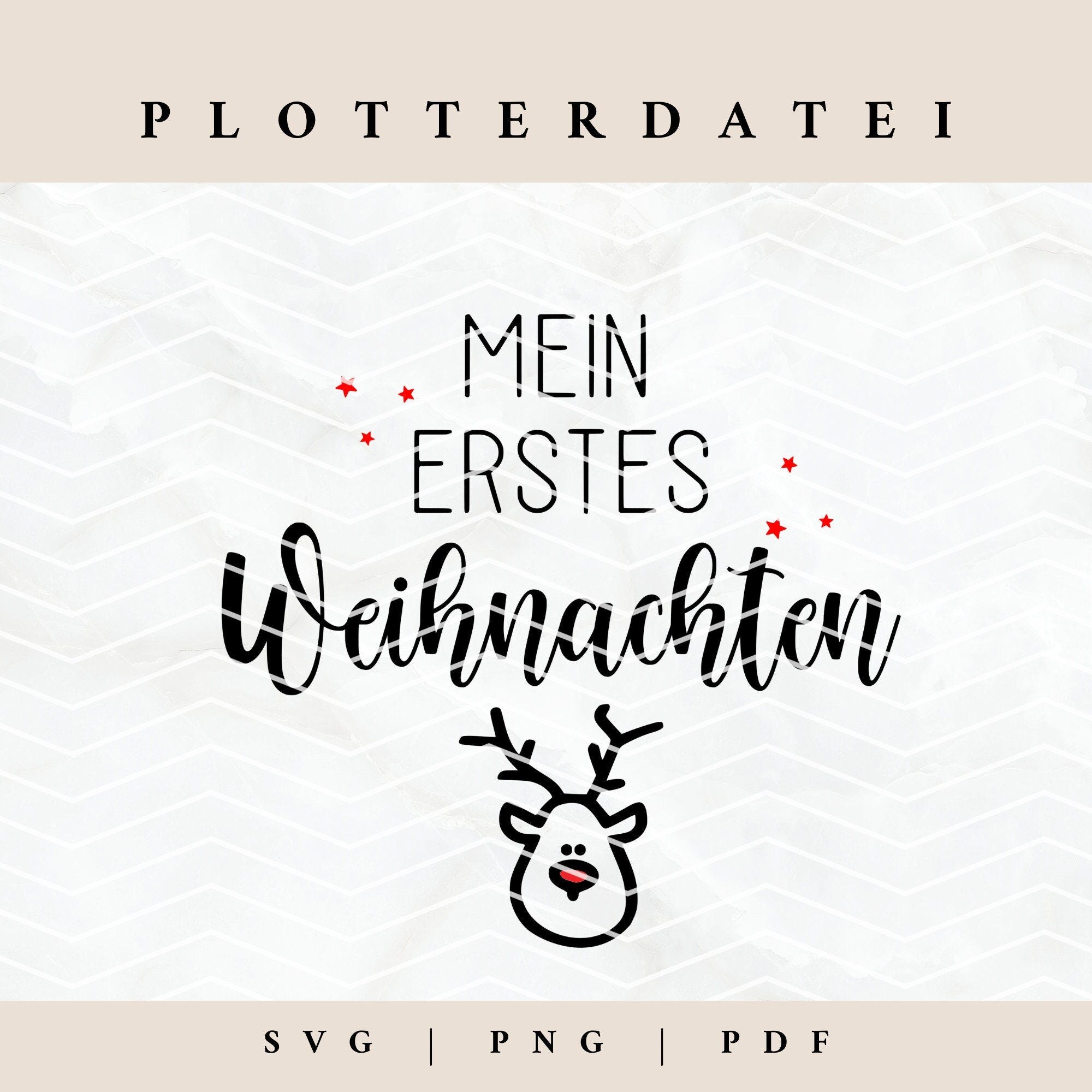 Plotter file First Christmas SVG PNG PDF Silhouette Cricut plotter file