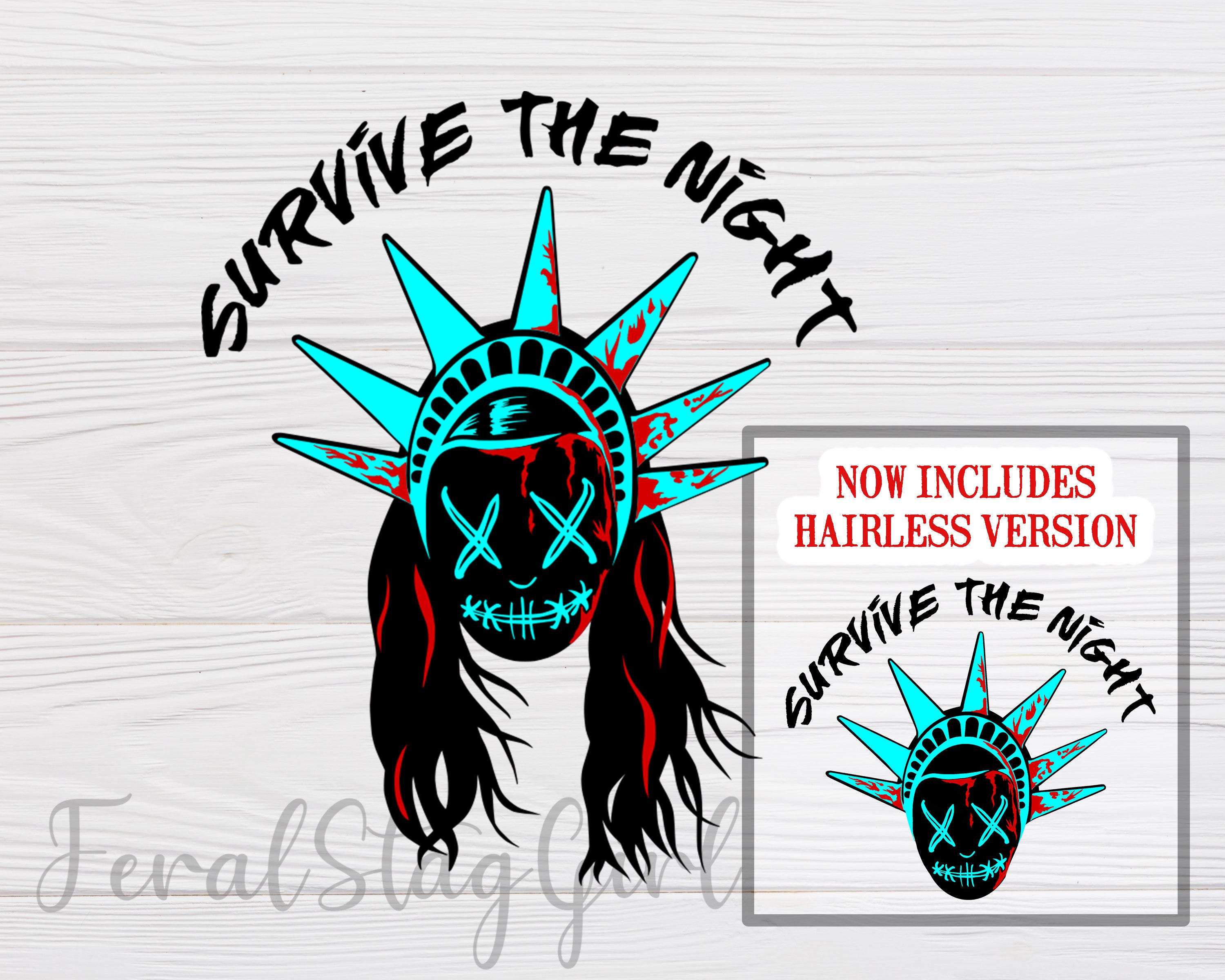 Horror SVG / Halloween SVG / Gothic SVG / Survive the Night svg / t-shirt svg / Cricut cuttung file / pdf / png / digital download