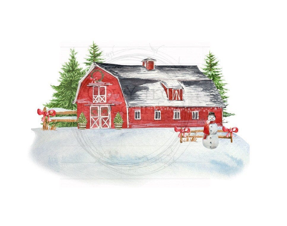 Christmas Barn png, Christmas Images, Christmas Sublimation, Old Truck PNG, Christmas png, Farm PNG, Sublimation Designs, Digital