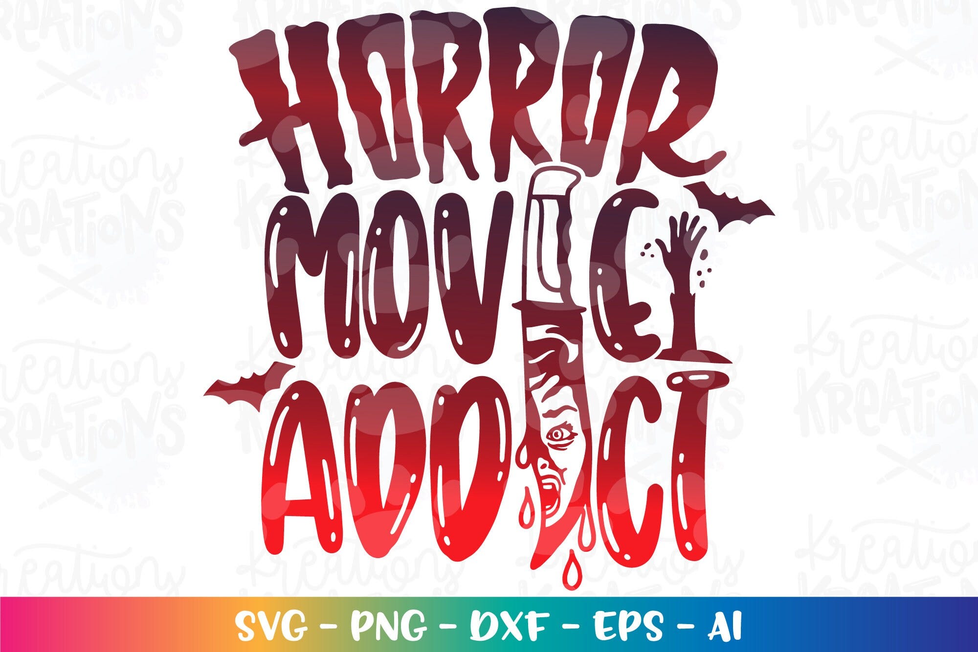 Horror Movie Addict svg True crime junkie Crime Scene bloody Crime show tv halloween print iron on cut file Cricut Download vector png dxf