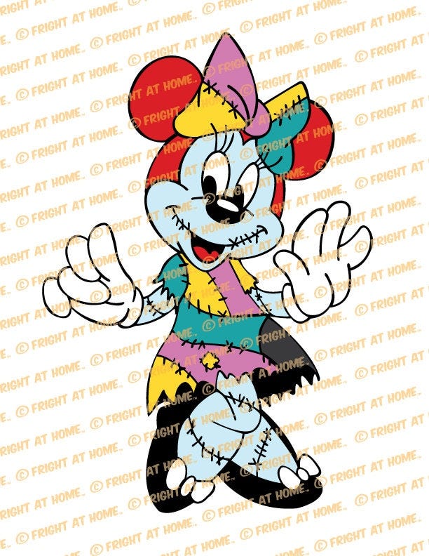 Minnie Mouse as Sally from Nightmare Before Christmas SVG for Cricut