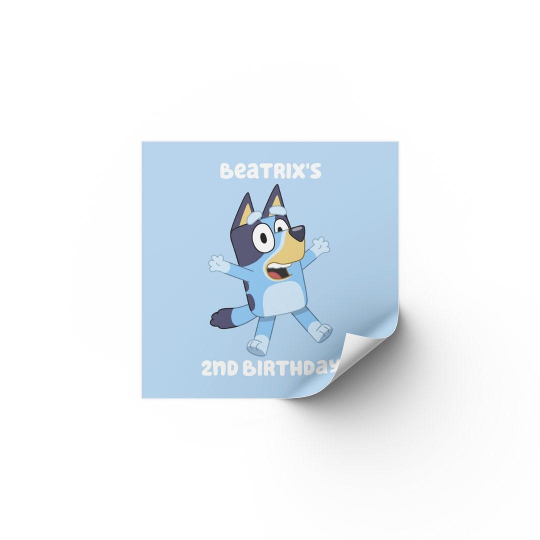 Character stickers, bluey inspired party favor digital download, bluey theme, party decor, bingo, Bluey themed birthday party decor, goodie