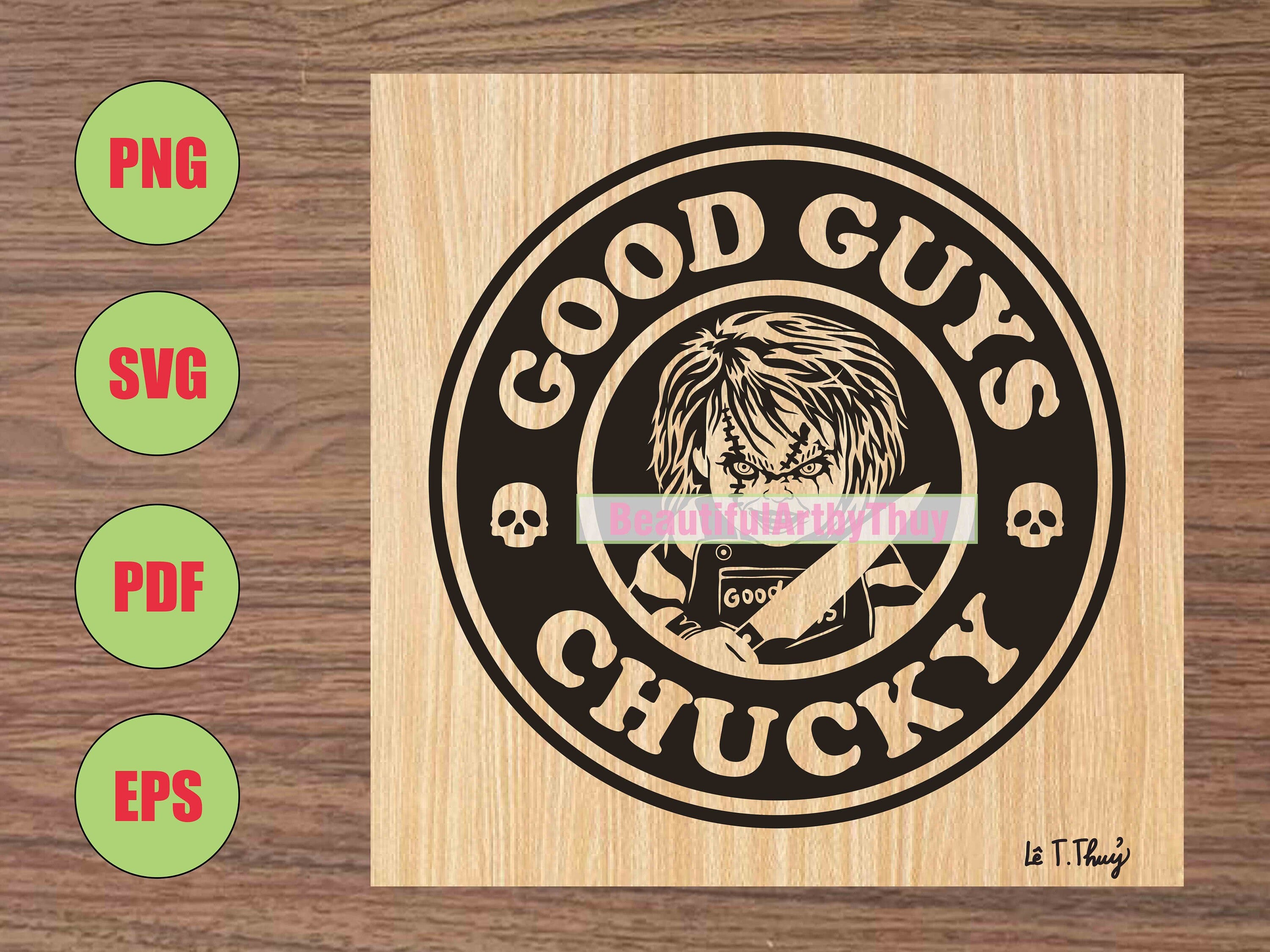 Chucky Starbucks Inspired SVG, Good Guys Chucky, Horror Movie Character SVG, Halloween Serial Killer, For Sublimation, For Cricut