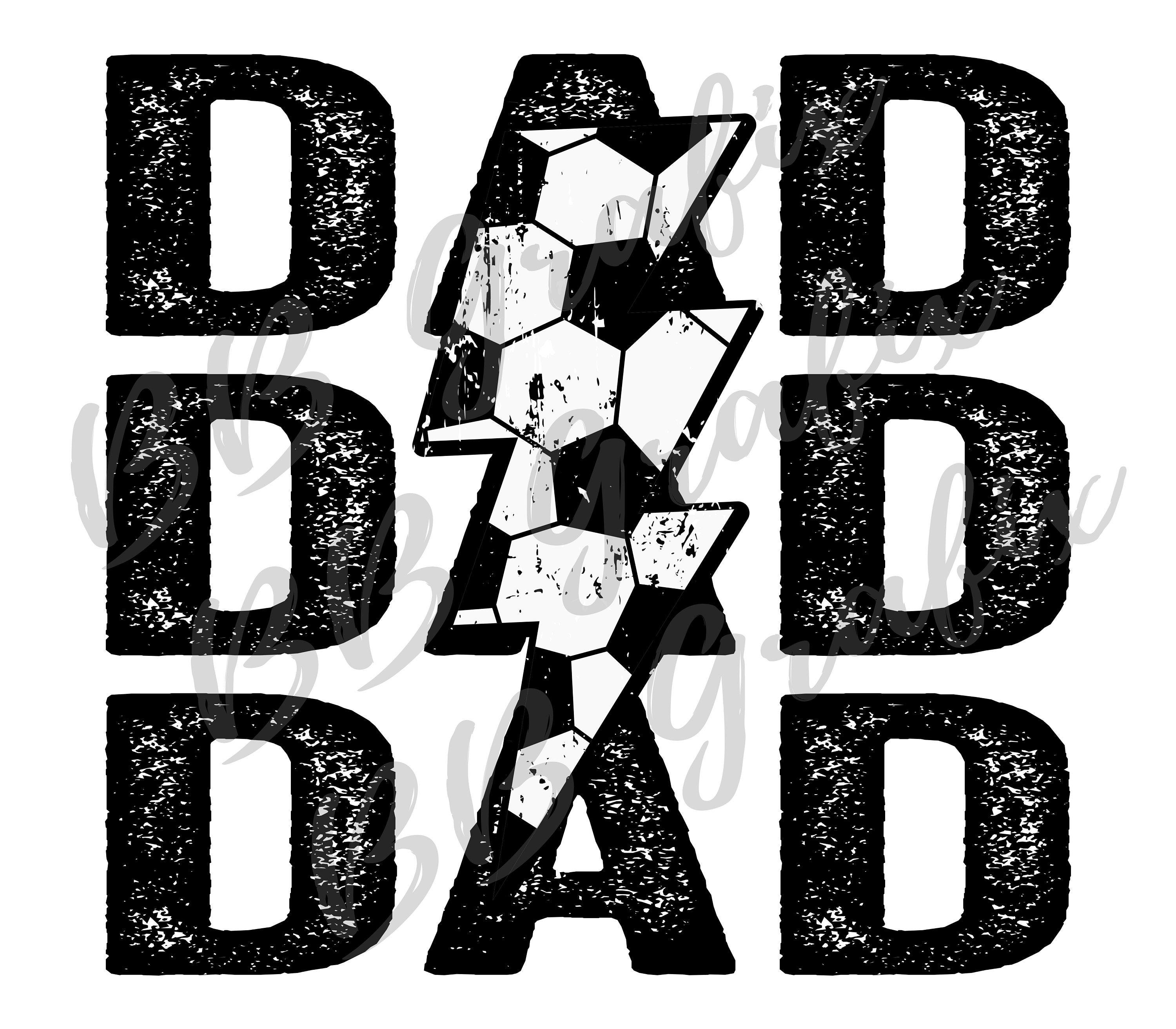 Digital Png File Soccer Dad Stacked Distressed Lightning Bolt Clip Art Printable Waterslide Iron On  Sublimation Design Instant Download