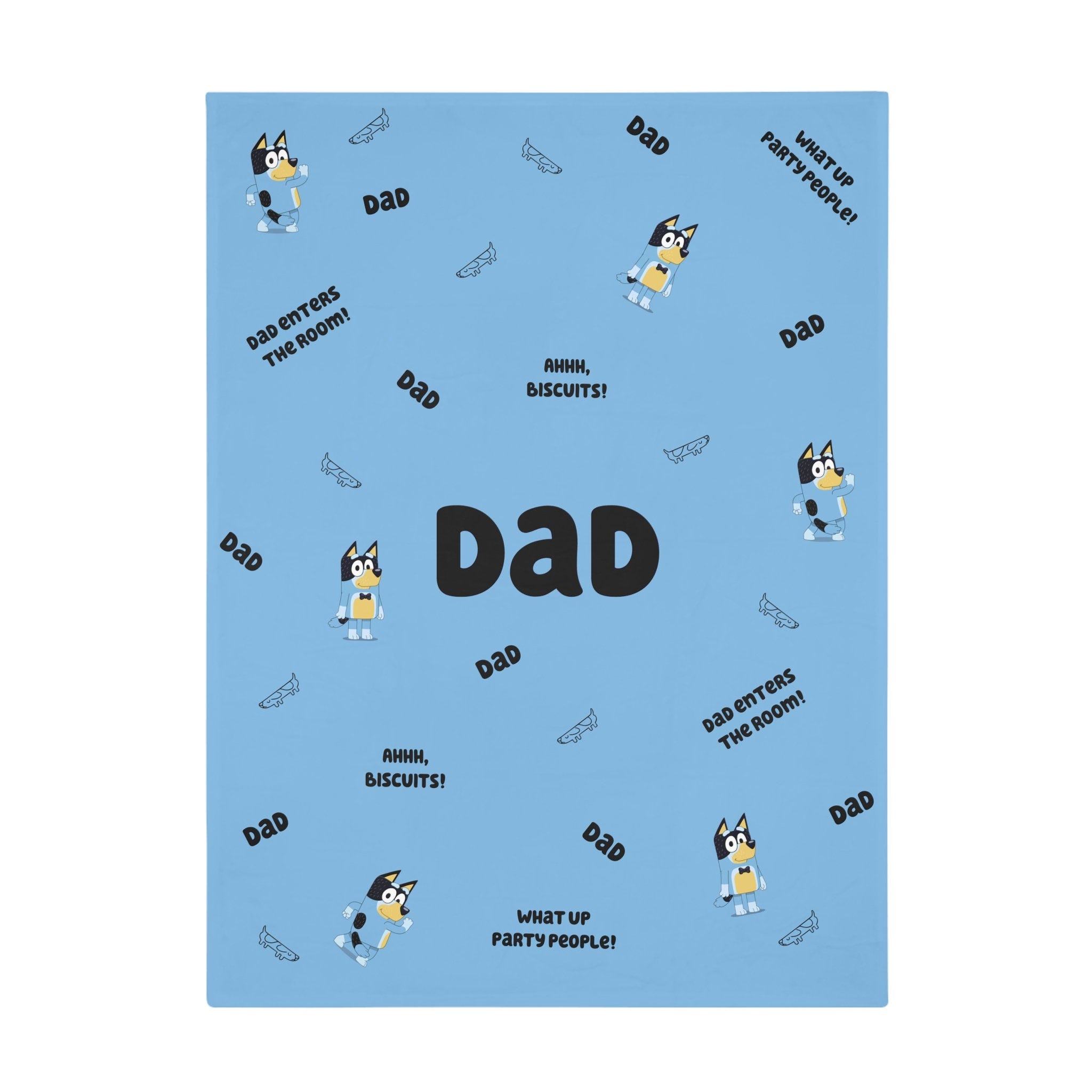 Dad Bandit Bluey Minky Blanket The Perfect Father